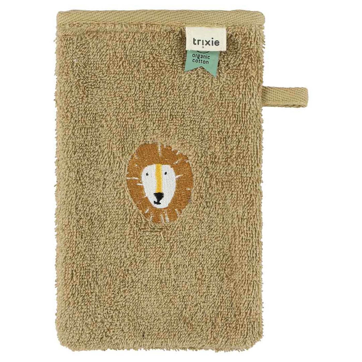 Trixie Baby Gants de toilette Aura Lion 2 pièces coton bio