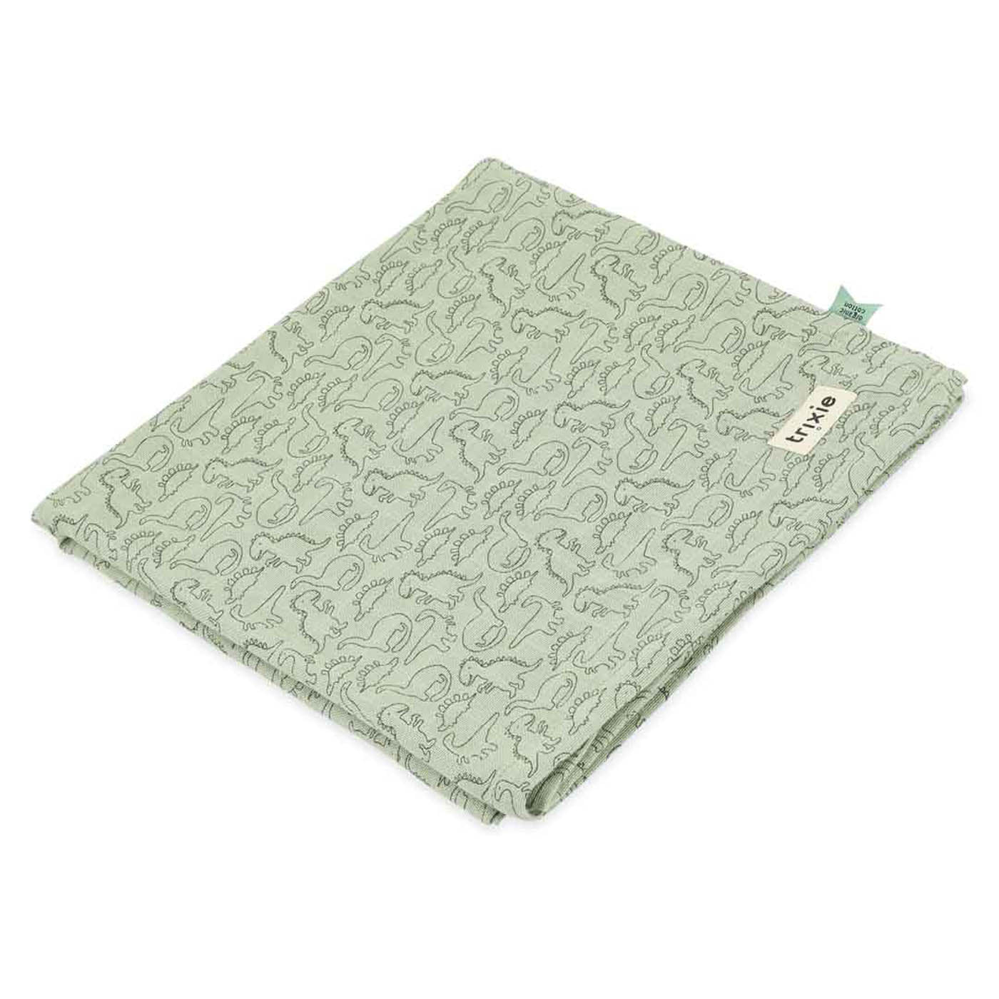 Trixie Baby Langes en mousseline Daring Dino lange 110x110 cm coton bio