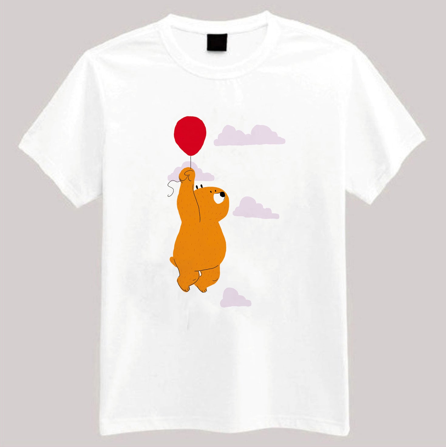 PIOLOU Le T-Shirt Ours au ballon T-shirt blanc 1-2 ans coton