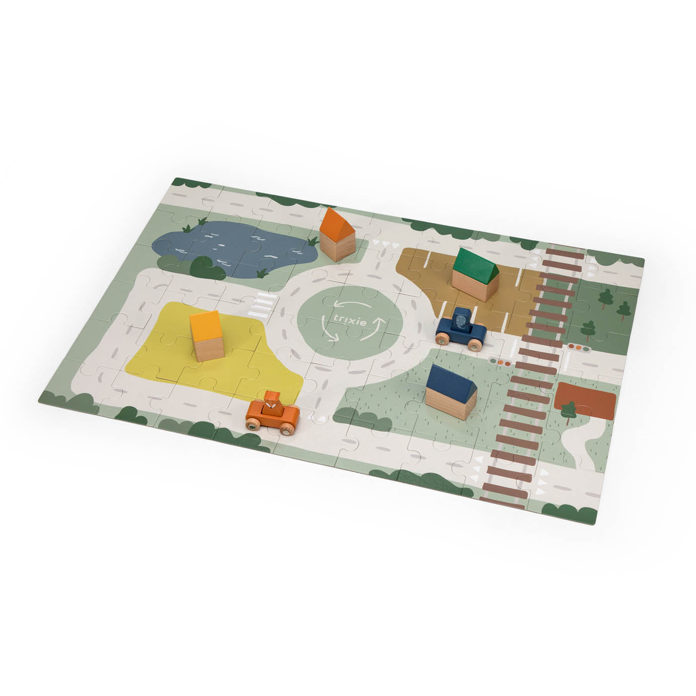 Trixie Baby Jeux, puzzles & livres Puzzle route avec accessoires puzzle