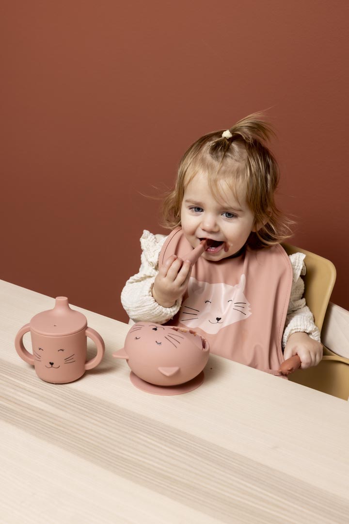 Trixie Baby Sets de repas Premier set repas bébé Mrs. Cat silicone