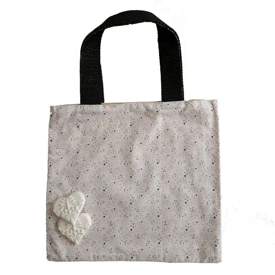Rose et rêves dorés Sacs divers P’tit tote bag enfant réversible Mille Etoiles sac enfant