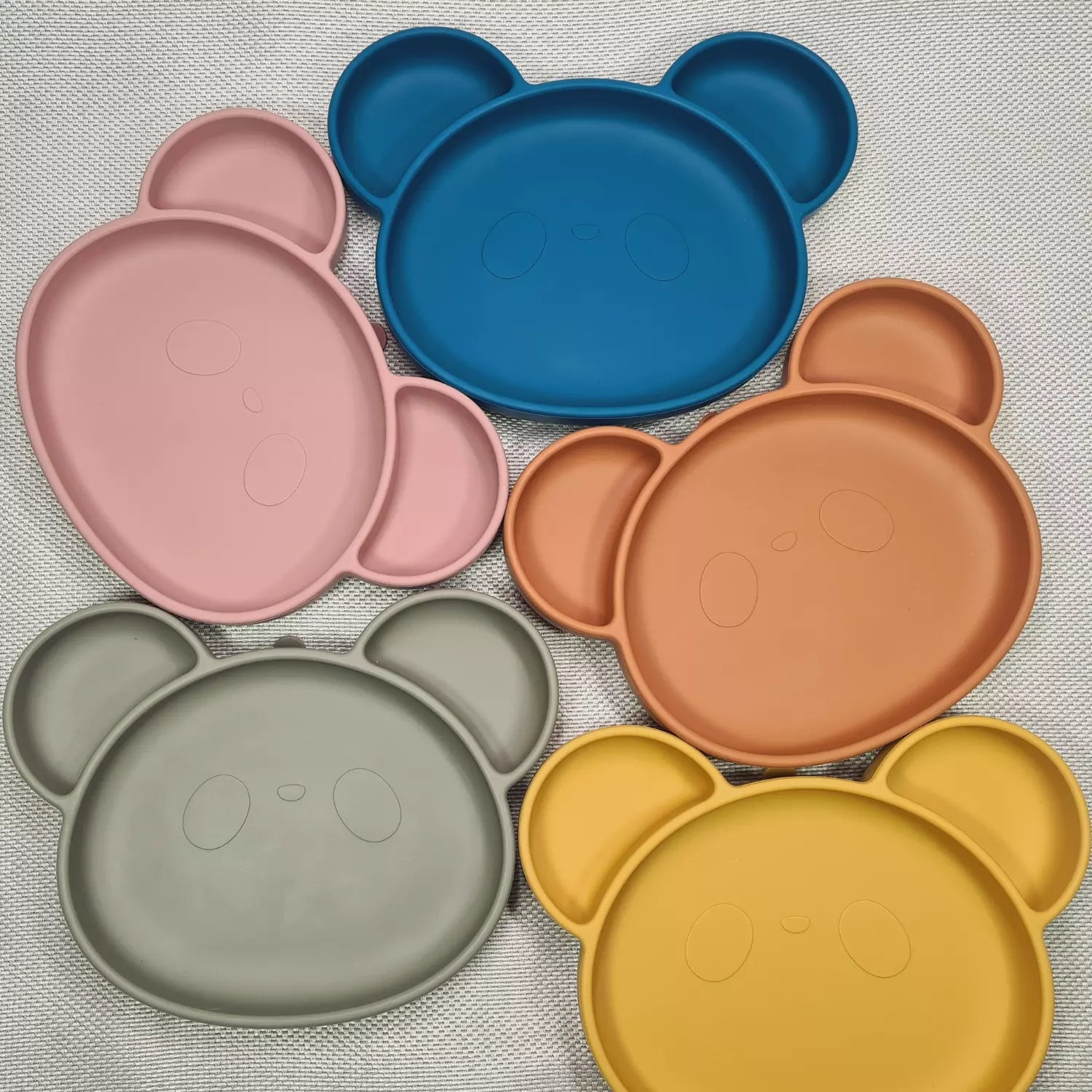 Baby-Crea Coffret repas bébé assiette panda et couverts Bleu marine