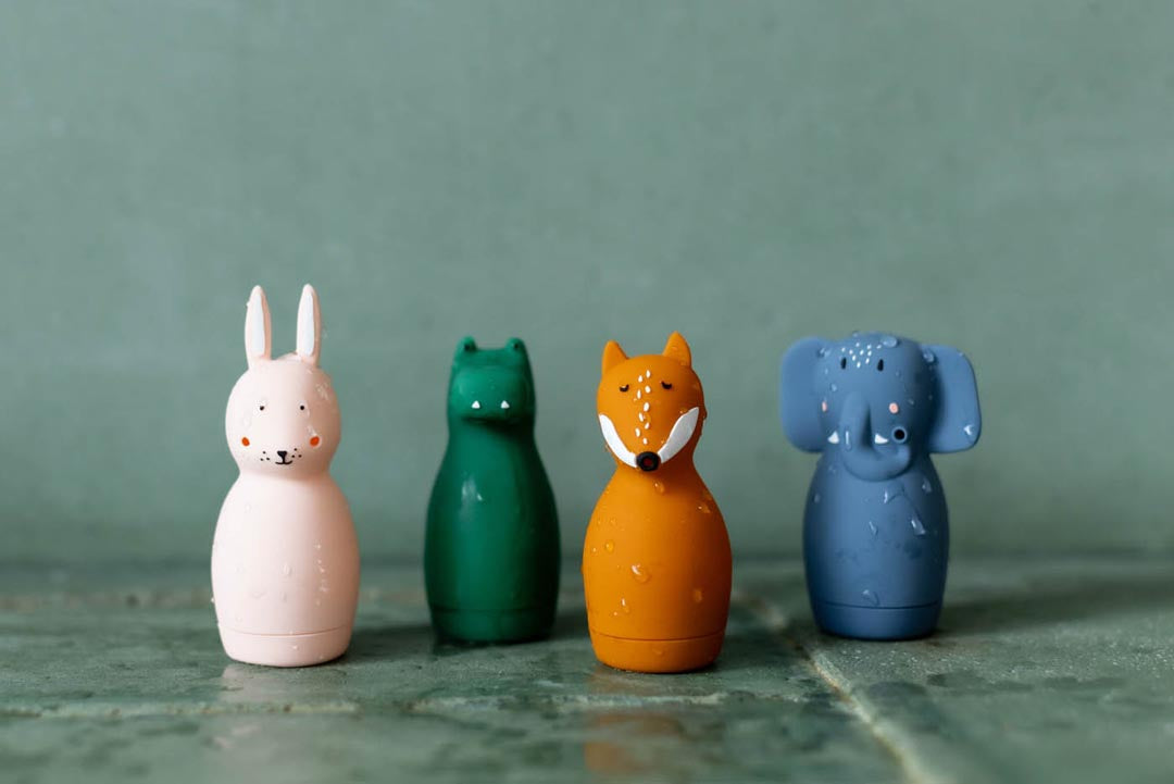 Trixie Baby Jouets de bain Mrs. Rabbit & Mr. Fox aspergeurs