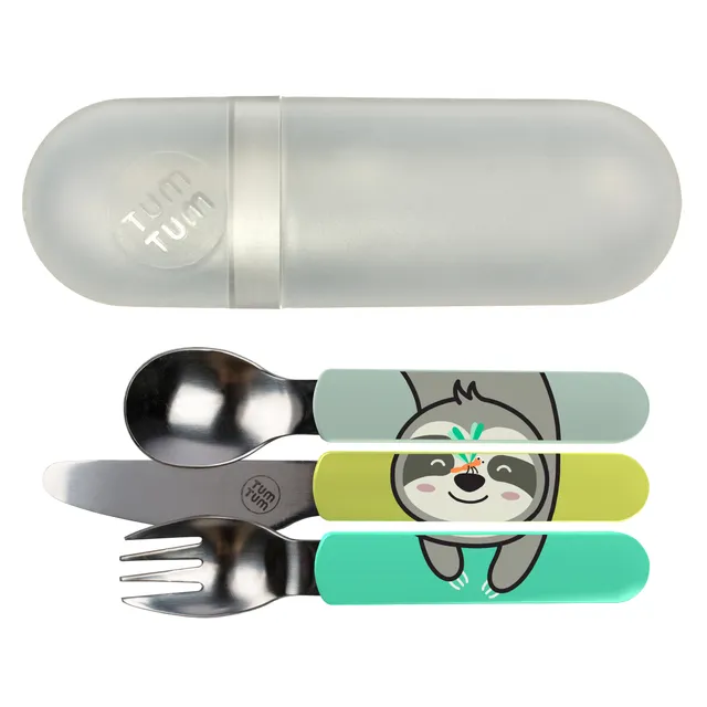 Tum Tum Cutlery Easy Scoop Stanley Sloth couverts avec étui
