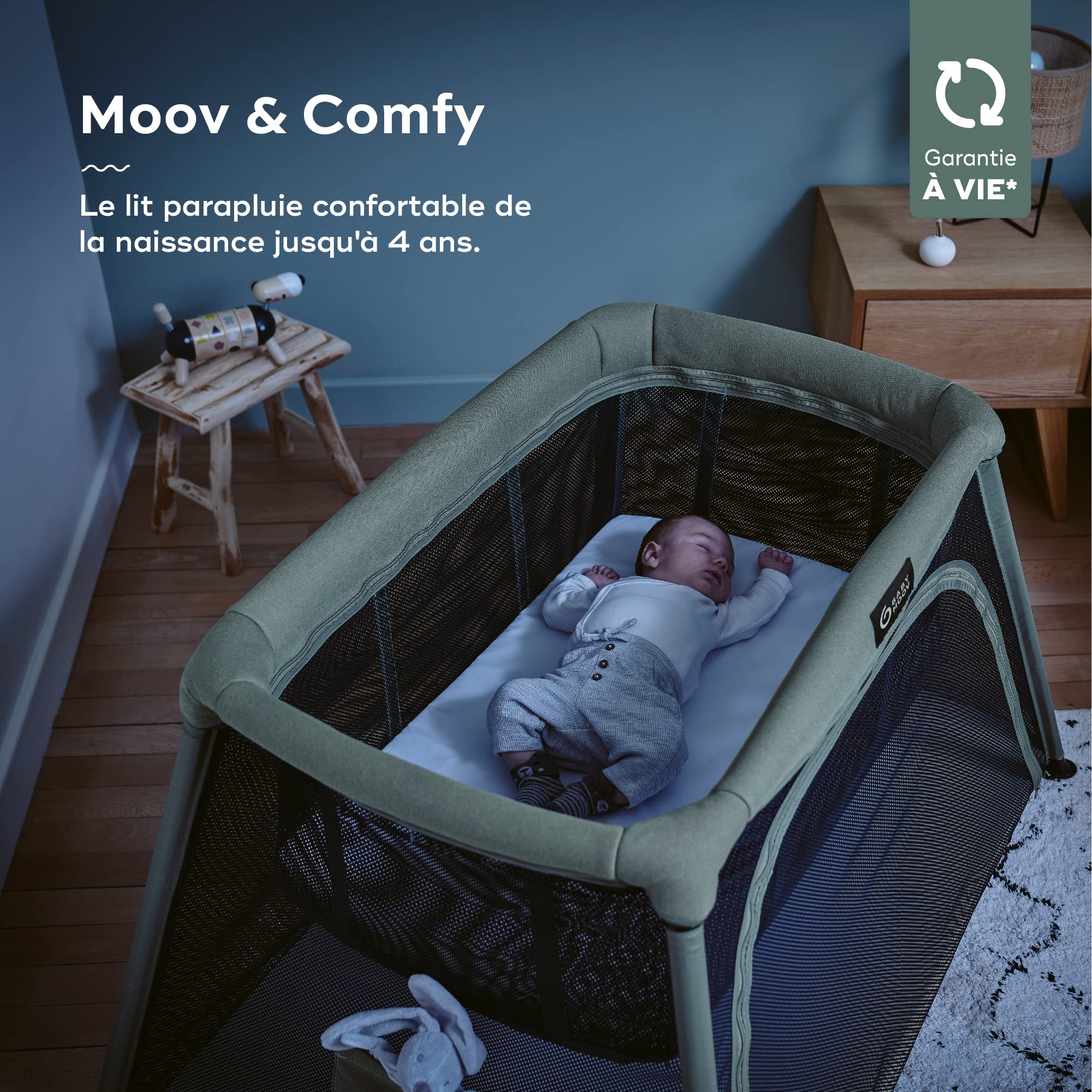 Babymoov Moov & Comfy lit parapluie 3-en-1, dès la naissance