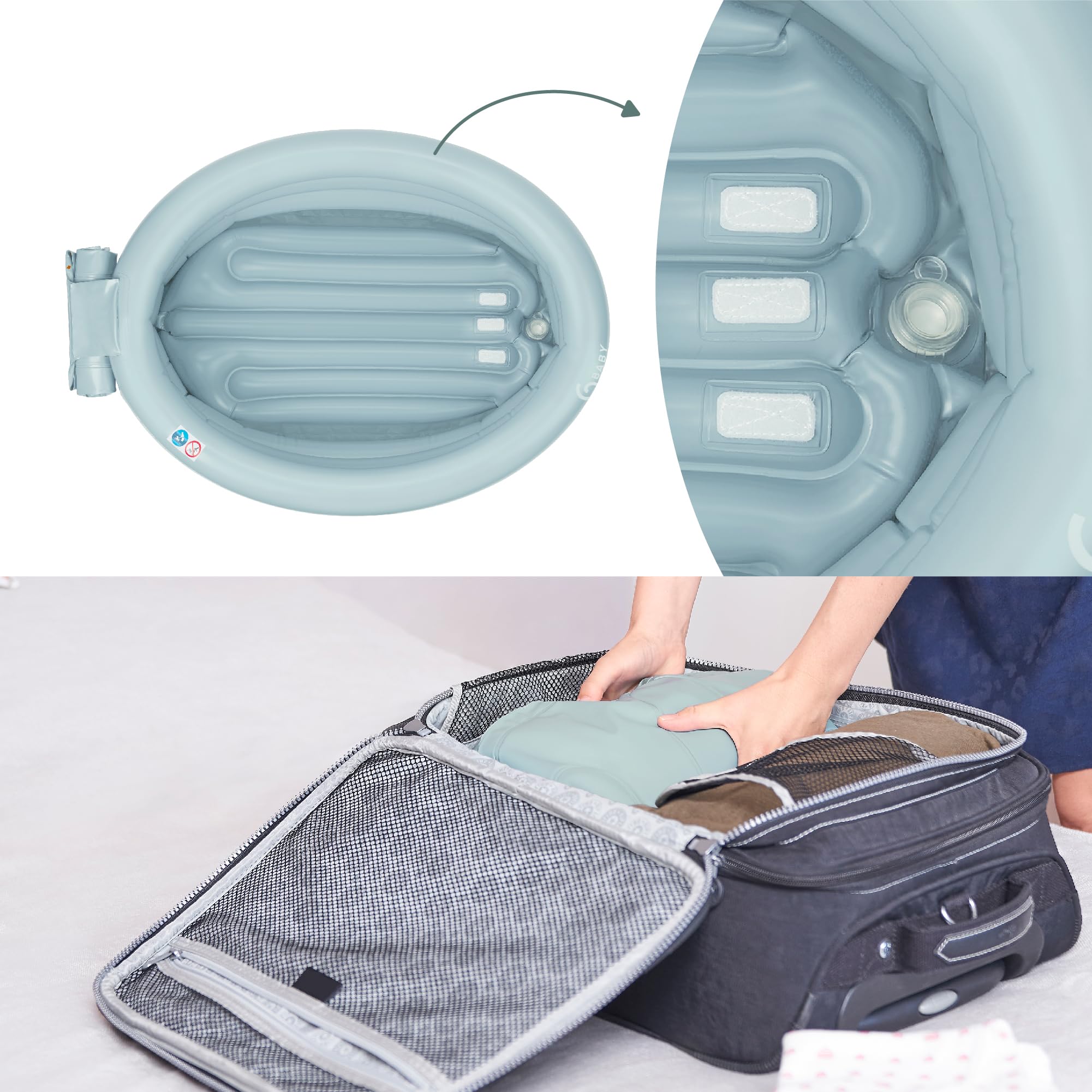 Babymoov Moov / Moov & Aqua Dots baignoire gonflable évolutive