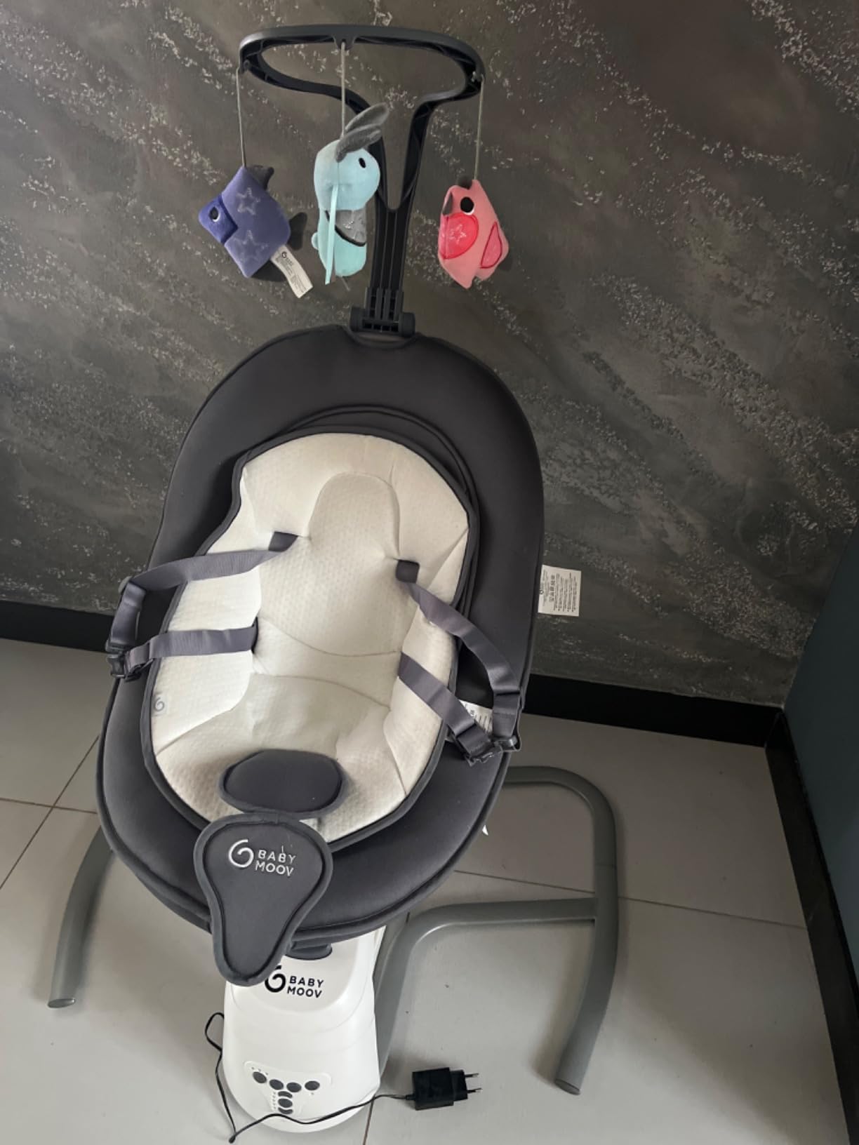 Babymoov Swoon Motion balancelle électrique Zinc avec assise rotative