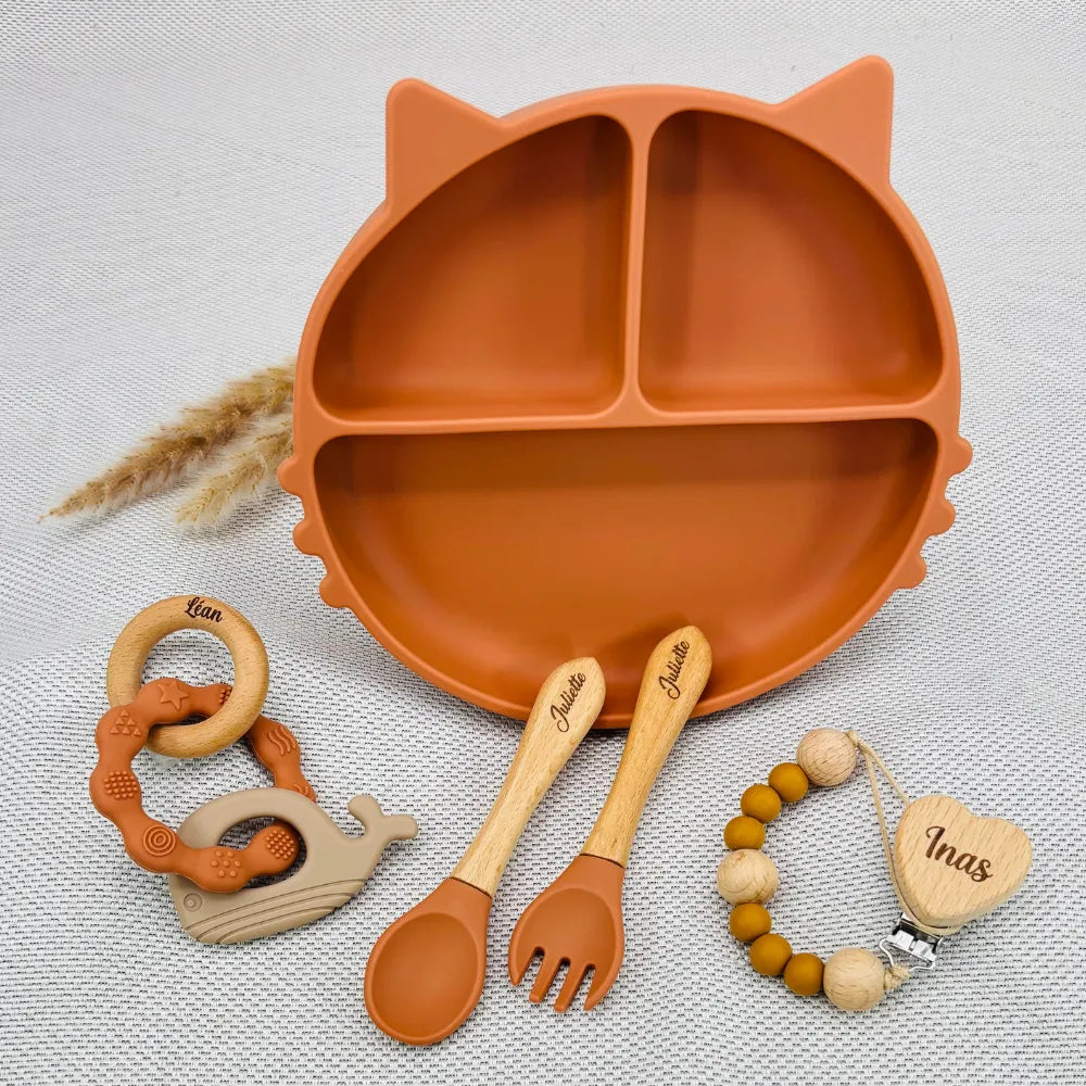 Baby-Crea Coffret naissance personnalisé Chat Dauphin Beige