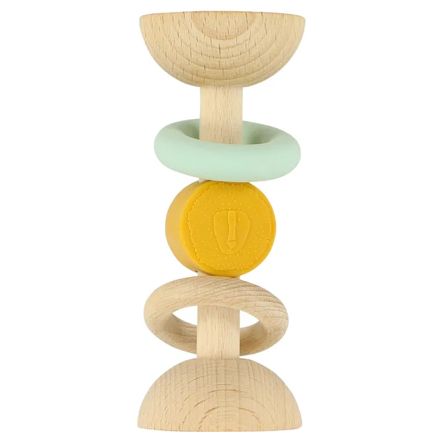 Trixie Baby Hochet en silicone et bois Mr. Lion