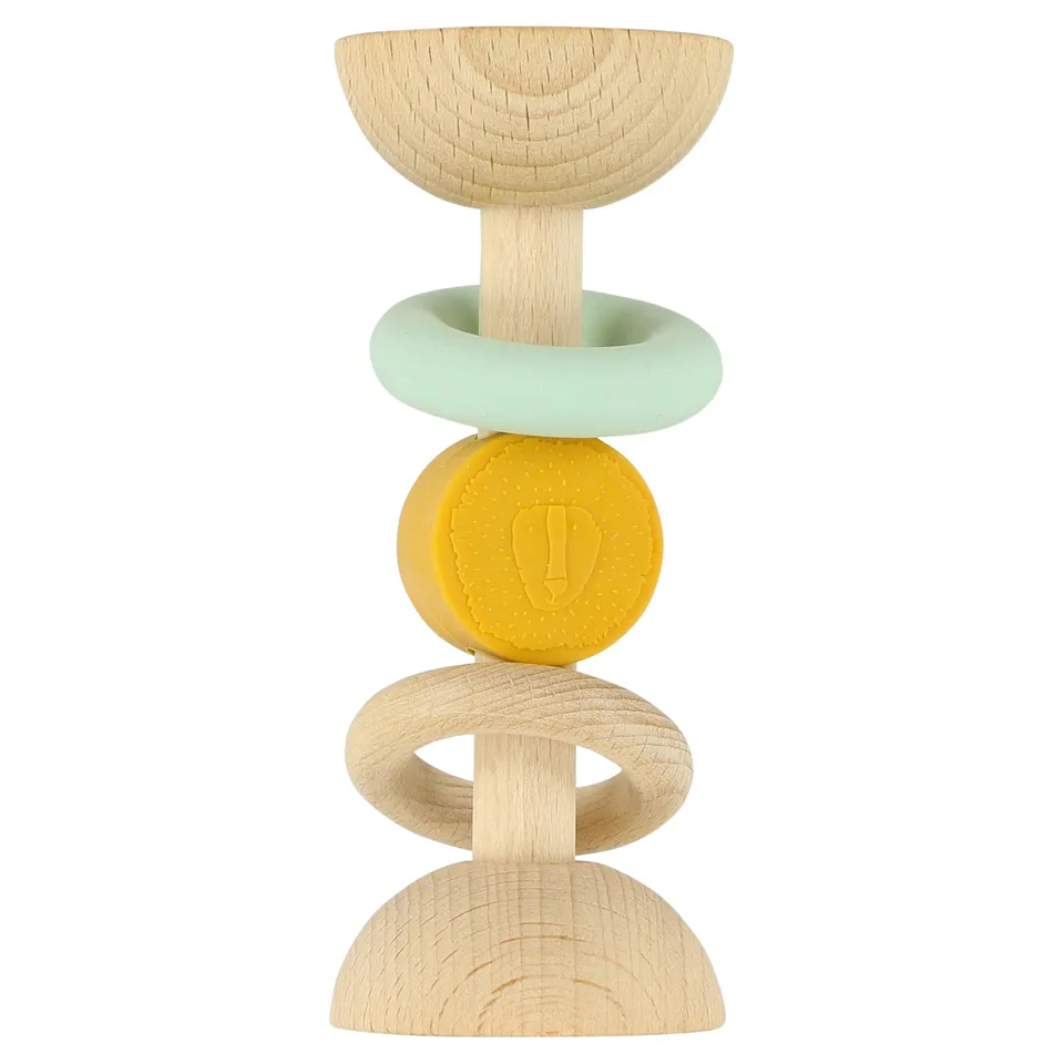 Trixie Baby Hochet en silicone et bois Mr. Lion