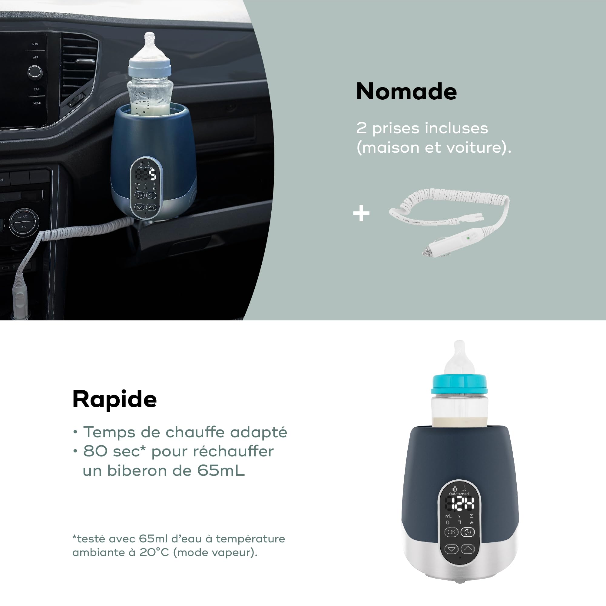 Babymoov Nutribaby / Duo Meal NutriSmart chauffe-biberon maison voiture