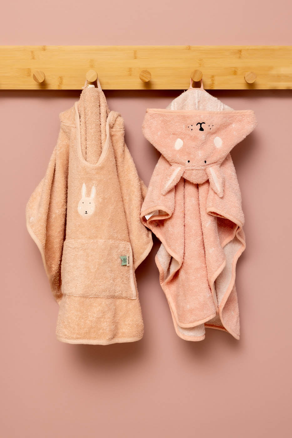 Trixie Baby Capes de bain 75x75 cm Mrs. Rabbit cape de bain coton bio