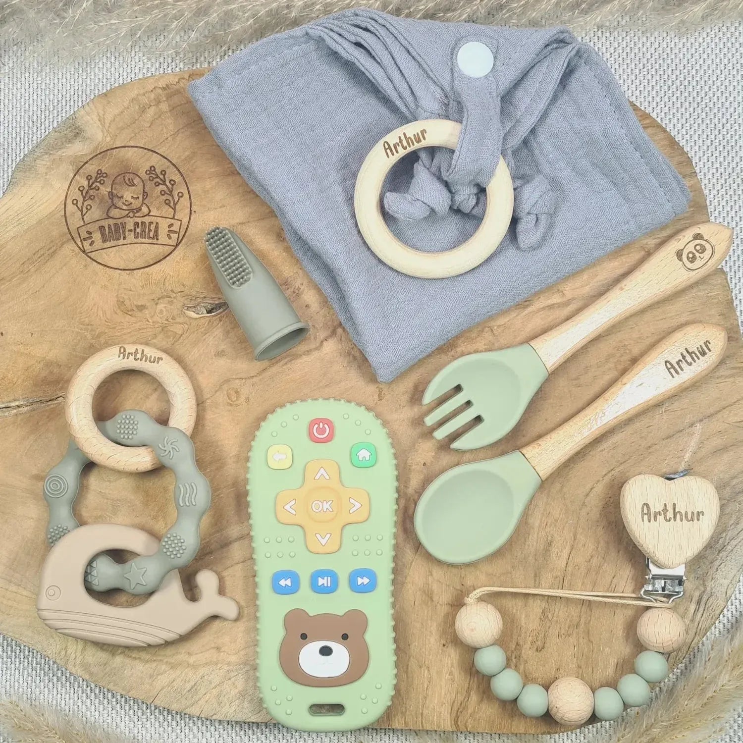 Baby-Crea Coffret naissance personnalisé Édition Premium coffret bébé rose pâle
