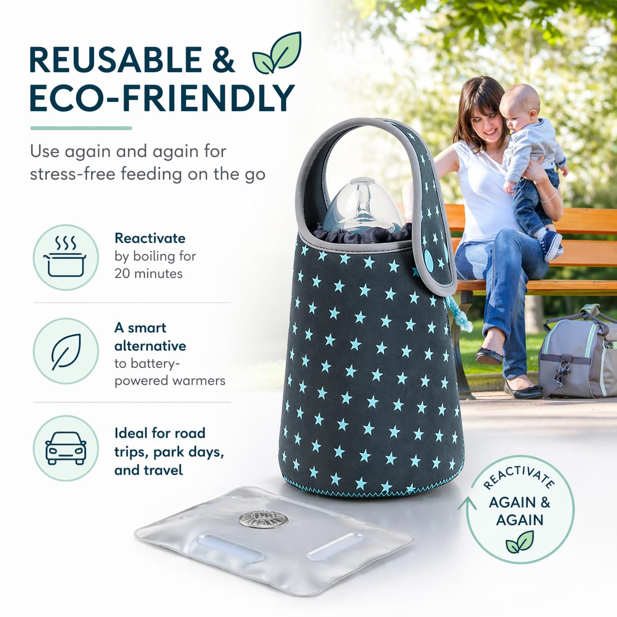 Babymoov Nutribaby Duo Meal chauffe-biberon autonome gris sans électricité