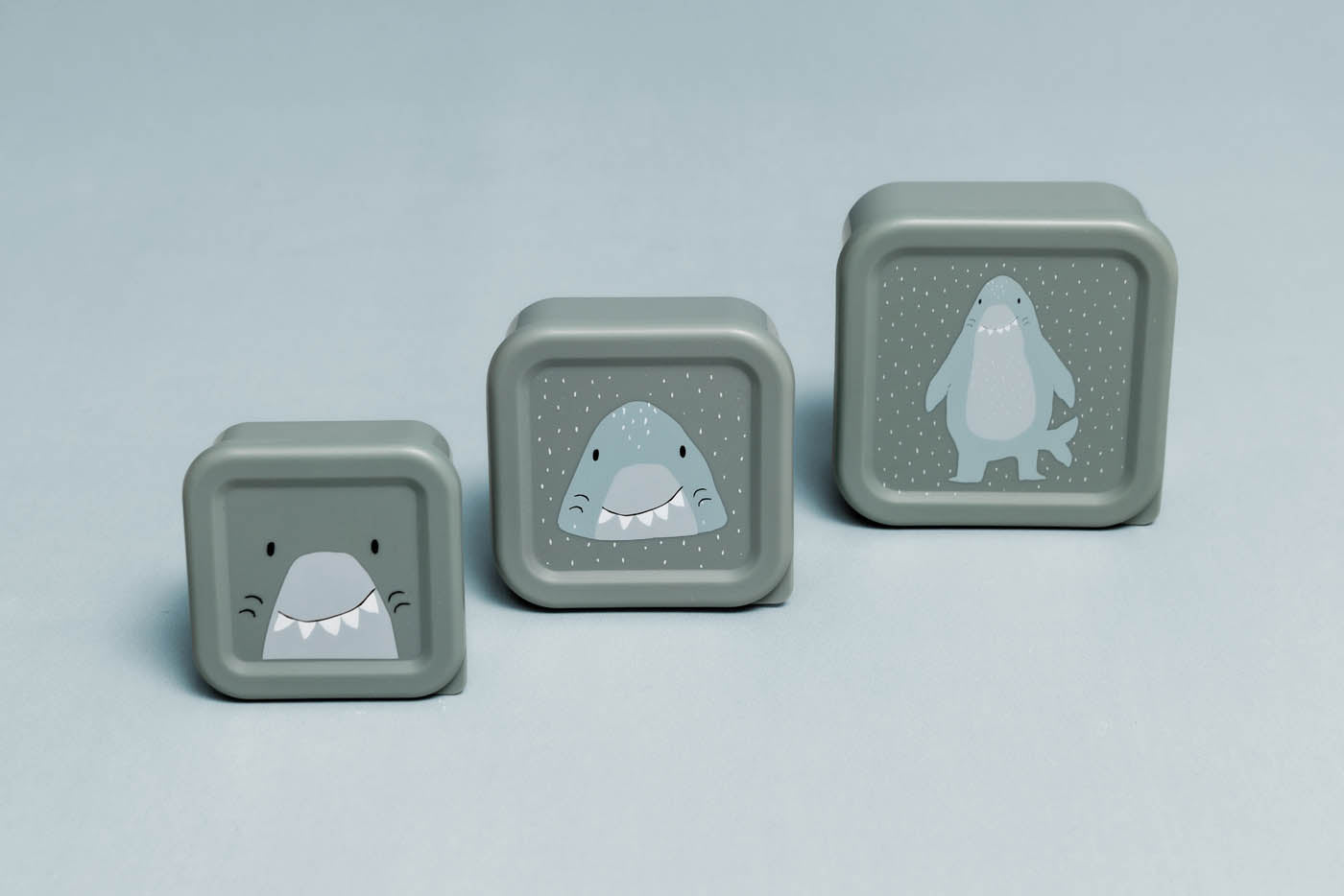 Trixie Baby Boîtes à goûter et boîtes repas Mr. Shark 3 boîtes