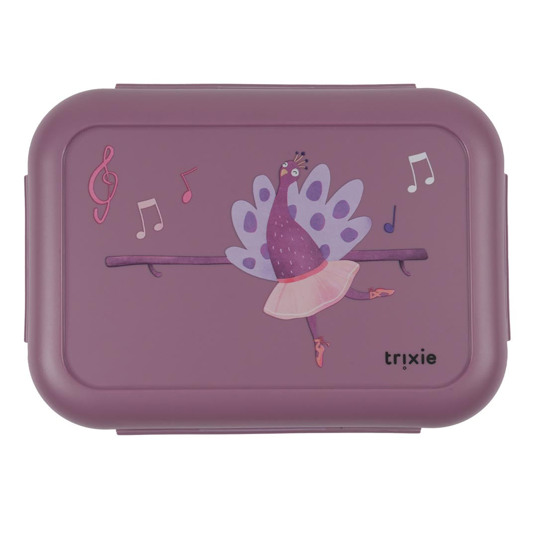 Trixie Baby Boîtes à goûter et boîtes repas Boîte repas avec clips Ballerina Mrs. Peacock étanche