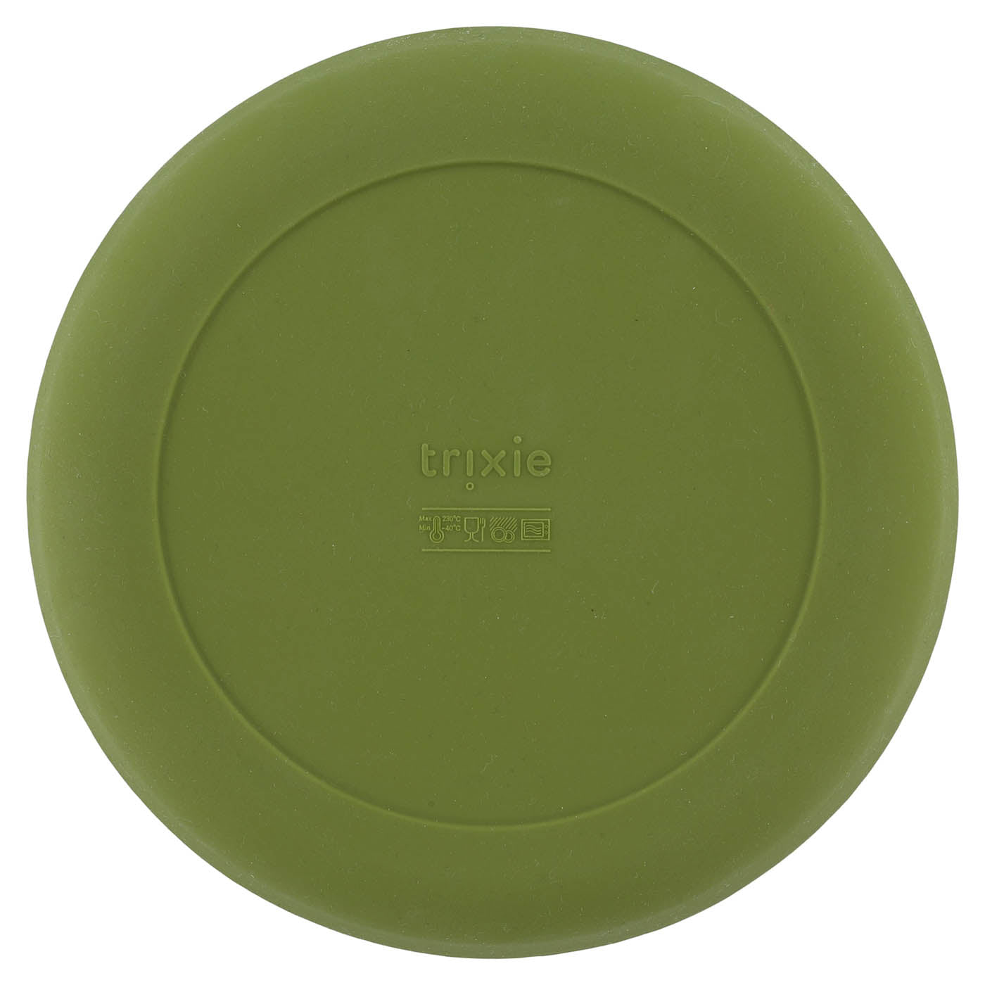 Trixie Baby Vaisselle Assiette silicone Mr. Dino rebord haut