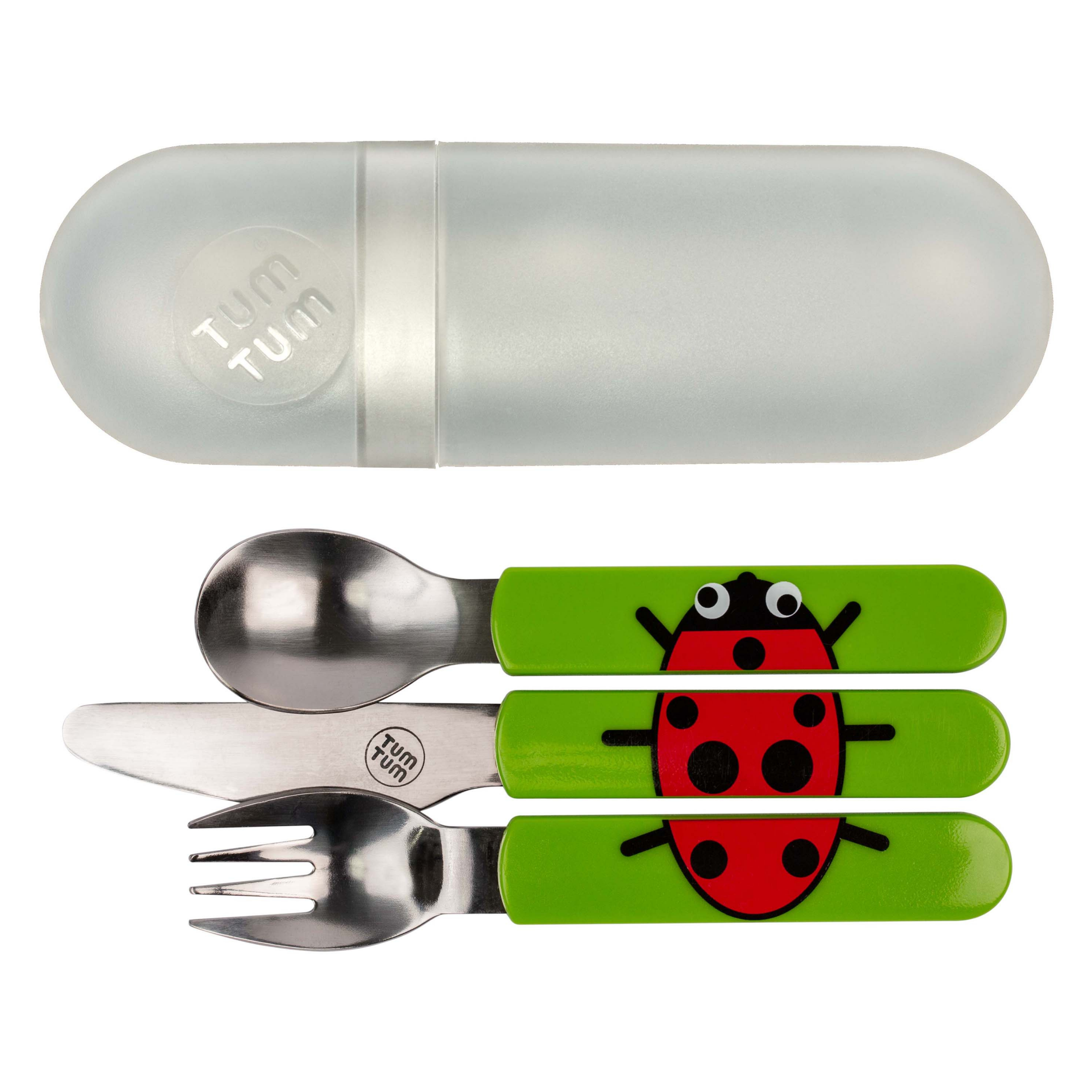 Tum Tum Cutlery Lucy Ladybird couverts enfant avec étui