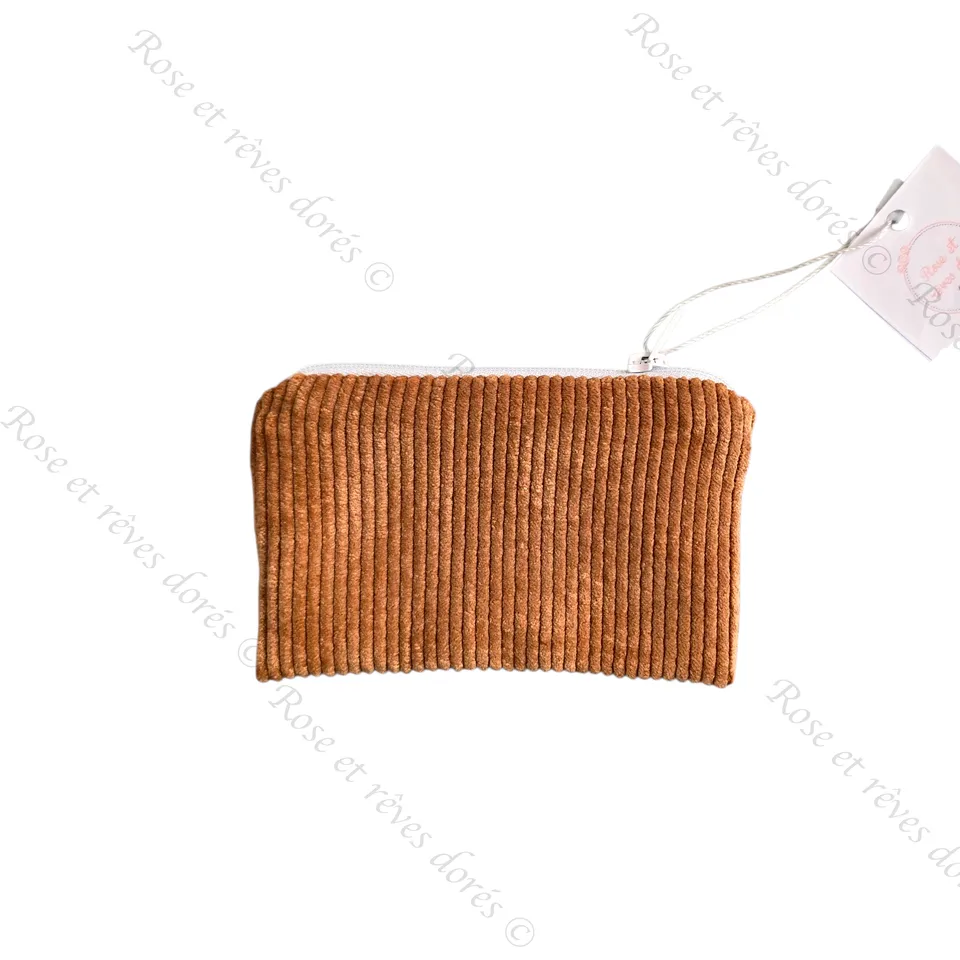 Rose et rêves dorés Pochettes et trousses diverses Pochette porte-monnaie plume