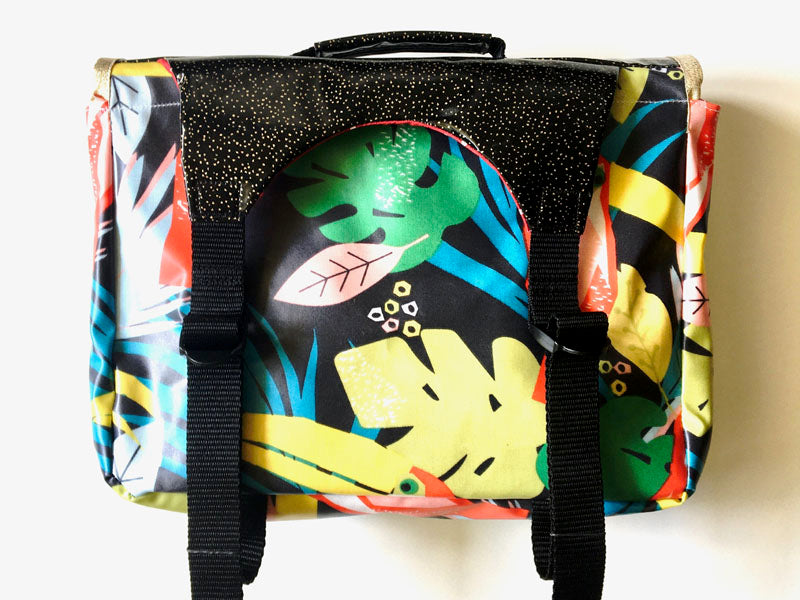 Piolou Le Cartable Maternelle Cartable maternelle léger Noir Pailleté Doré Jungle