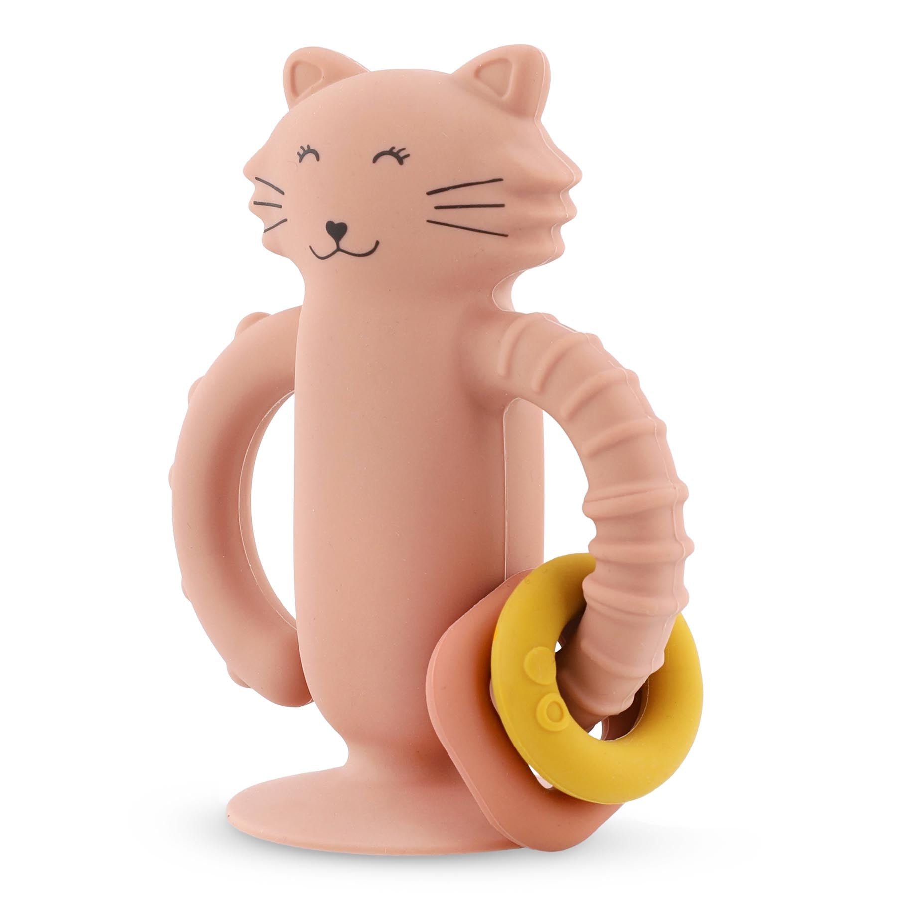Trixie Baby Jouets sensoriels Jouet sensoriel en silicone avec ventouse Mrs. Cat
