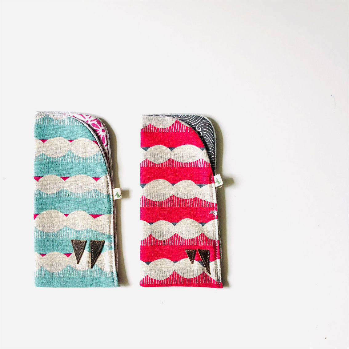 PIOLOU L'etui à Lunettes Etui à lunettes bleu turquoise loup argenté