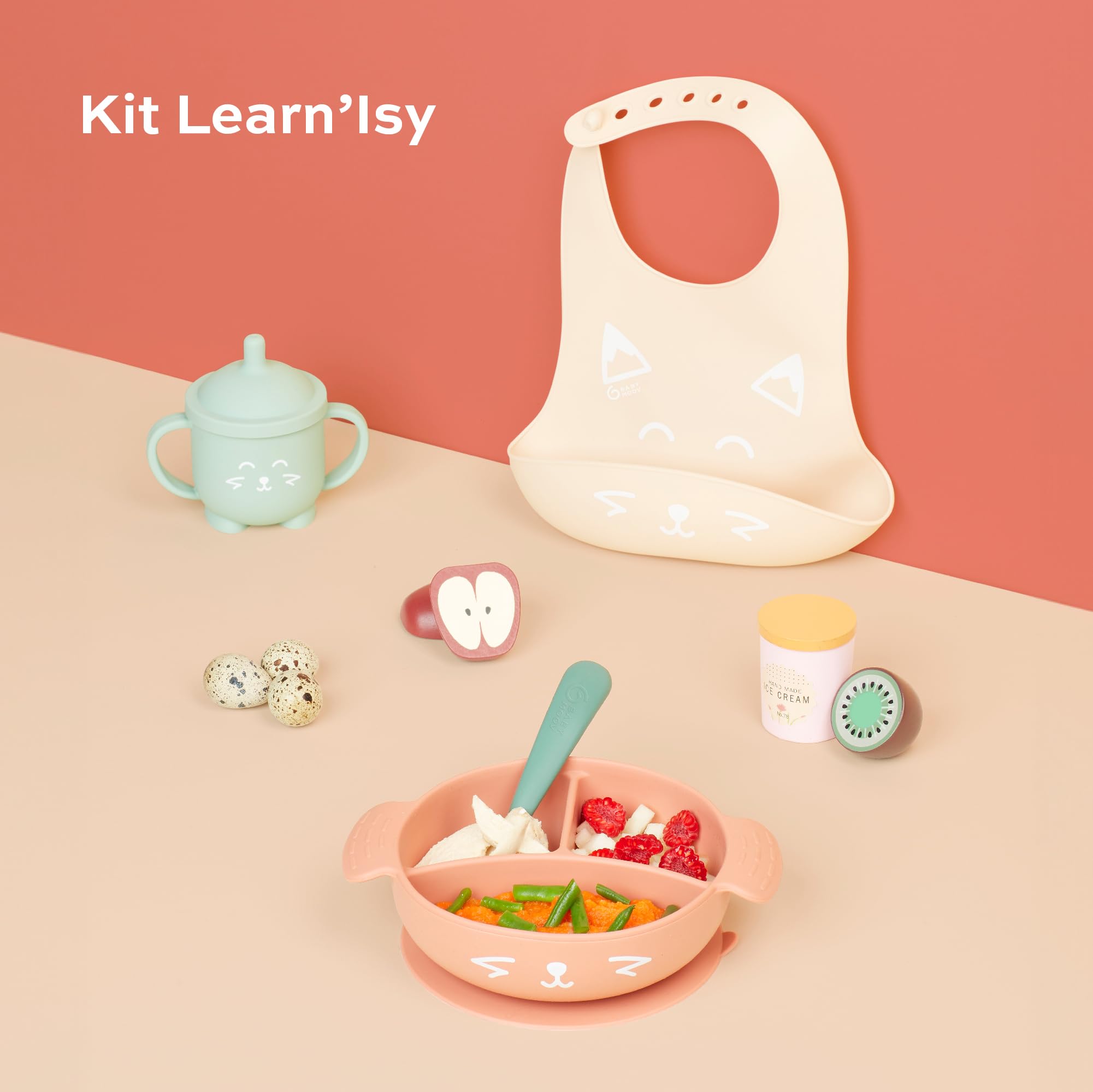 Babymoov Learn'ISY coffret repas Renard Terracotta 15-24 mois