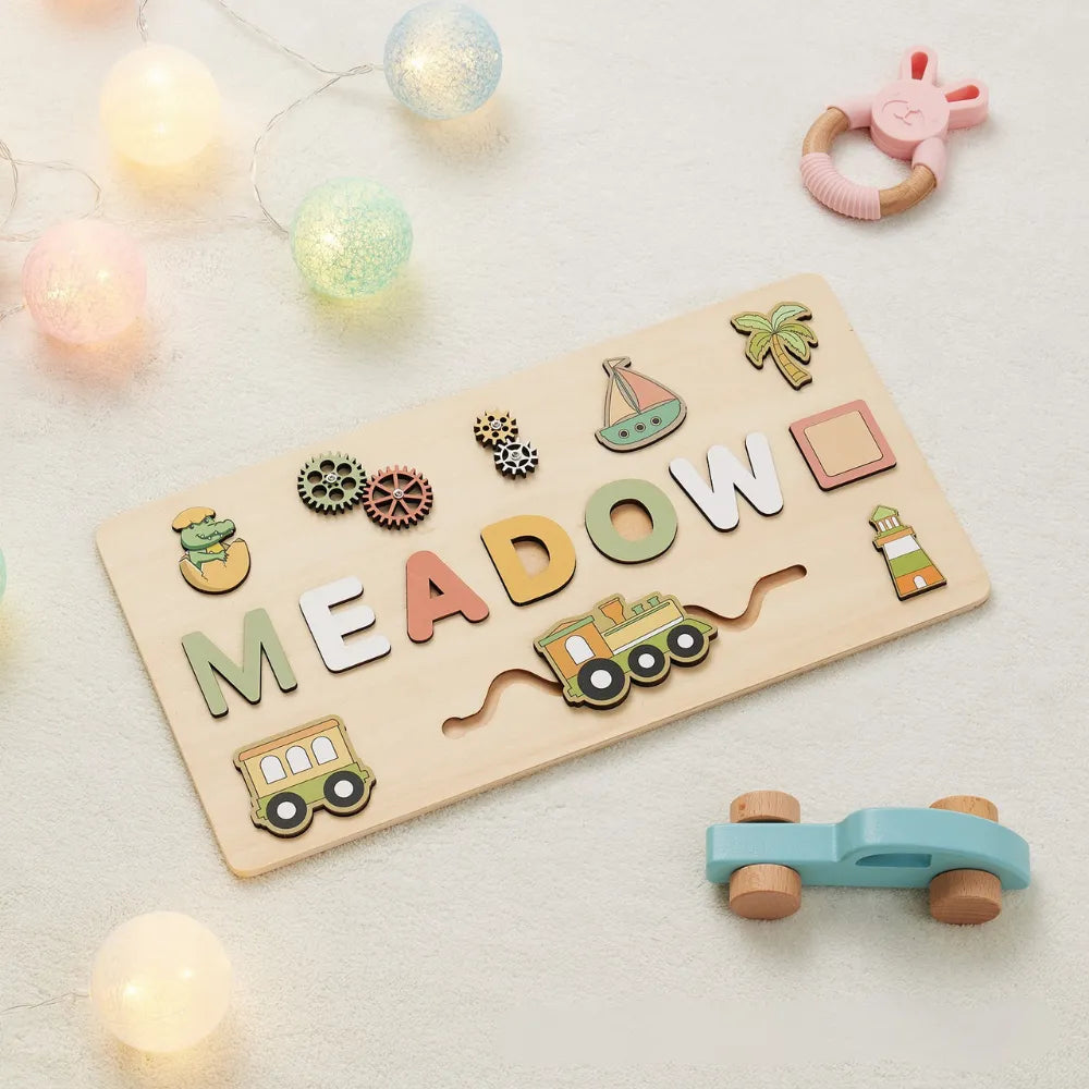 Baby-Crea Puzzle bébé en bois personnalisé Puzzle Bois Bébé Avenuture aventure
