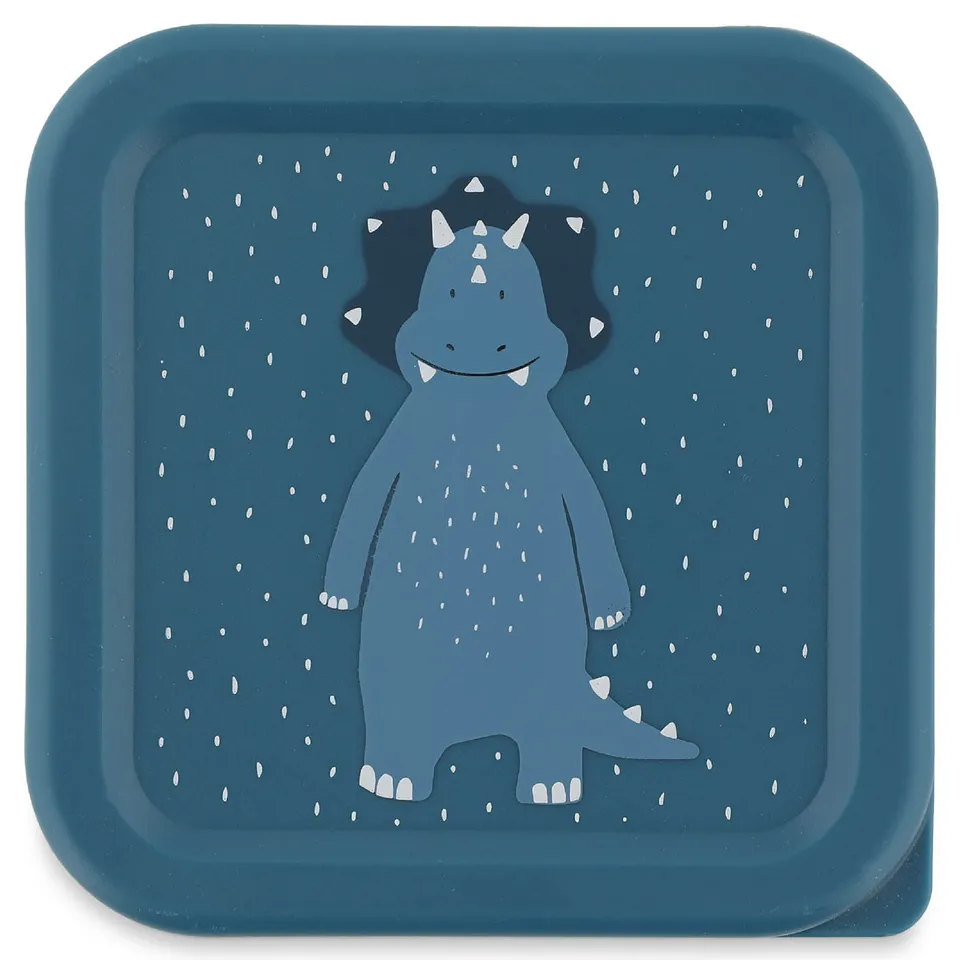 Trixie Baby Boîtes à goûter et boîtes repas boîtes à goûter 3 pièces Mr. Triceratops