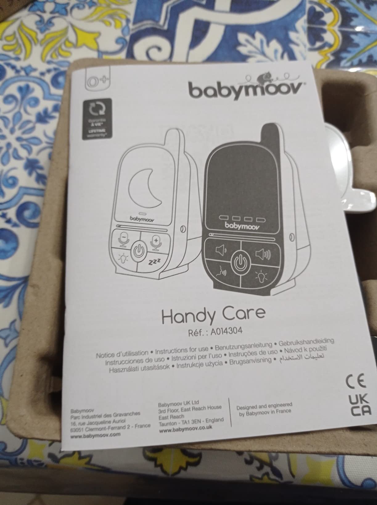 Babymoov YOO Handy Care babyphone audio portée 500 m avec veilleuse