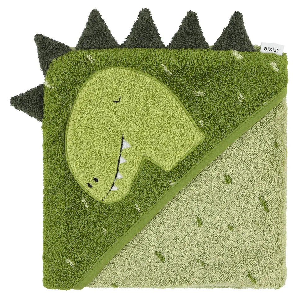 Trixie Baby Capes de bain Mr. Dino cape de bain 75 x 75 cm coton bio