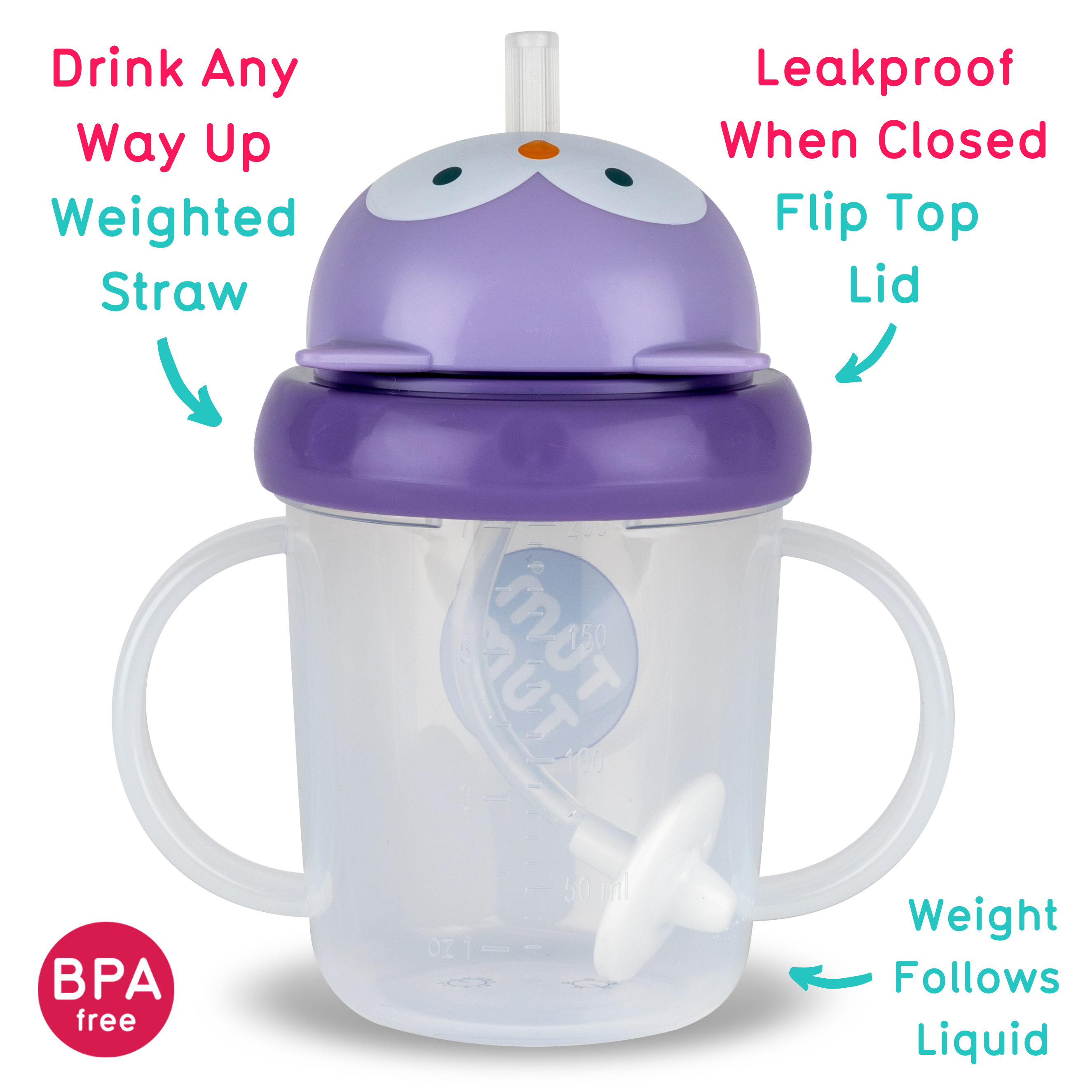 Tum Tum Cups Tippy Up Cups Series 3 Bundle C tasse à paille lestée