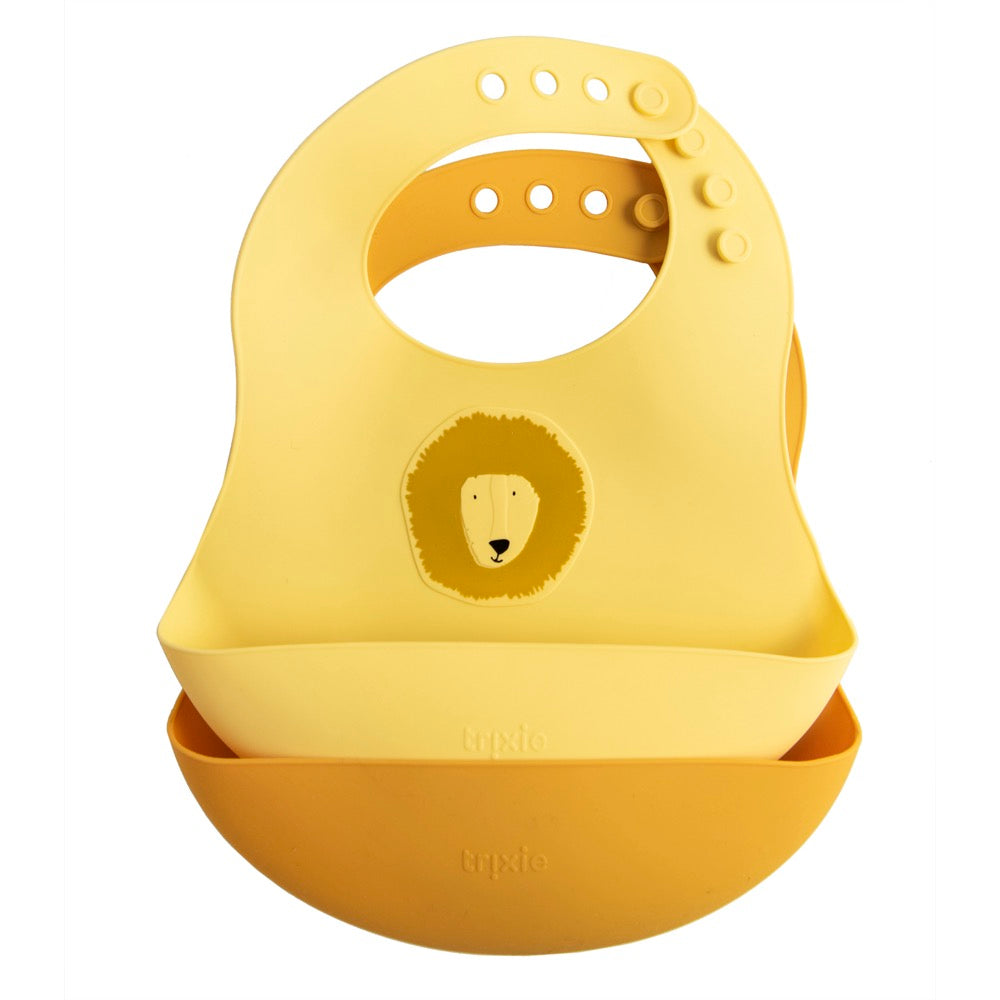 Trixie Baby Bavoirs Bavoir silicone 2-pack Mr. Lion