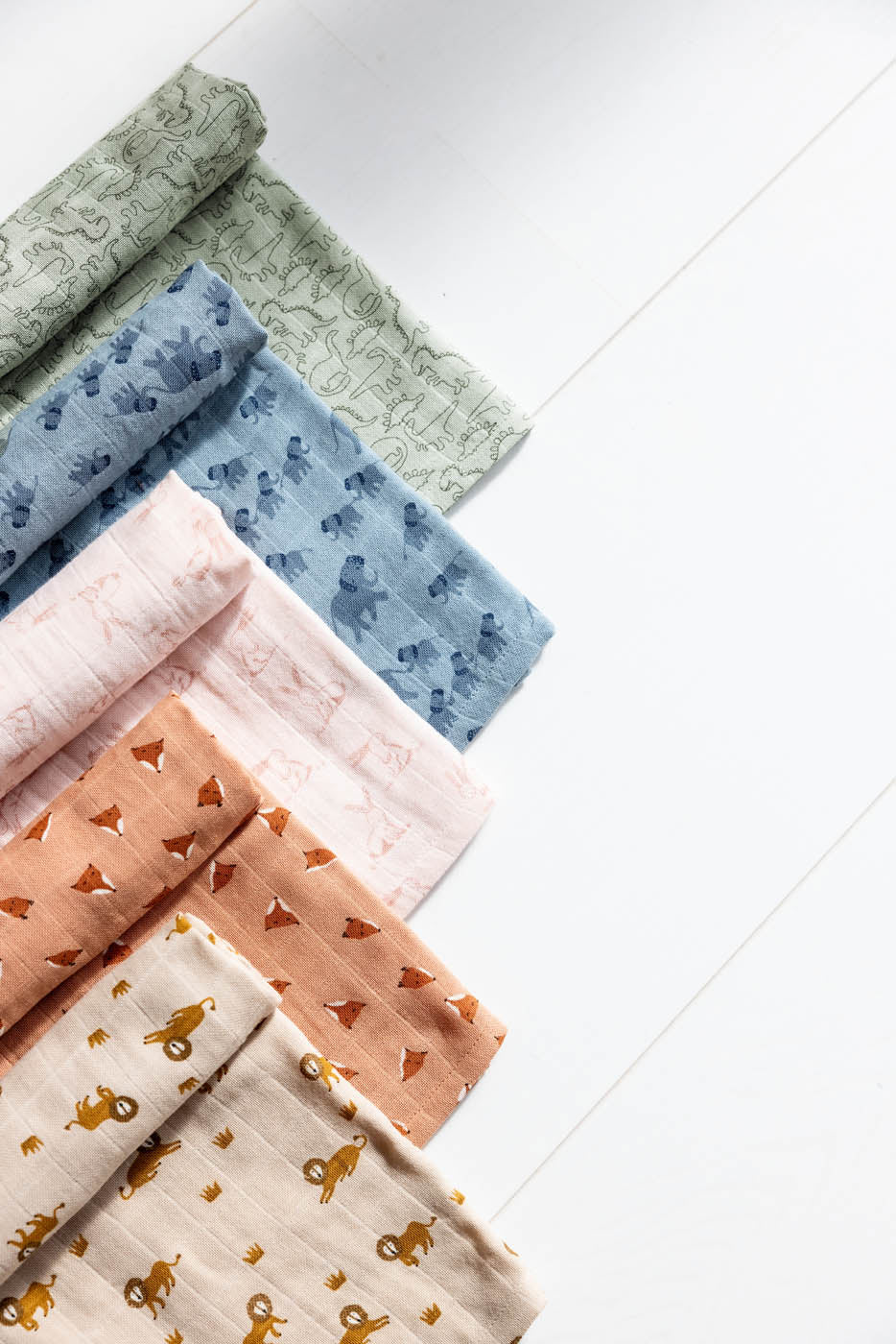 Trixie Baby Langes en mousseline Rosy Rabbit lot de 3 langes 55 x 55 cm coton bio