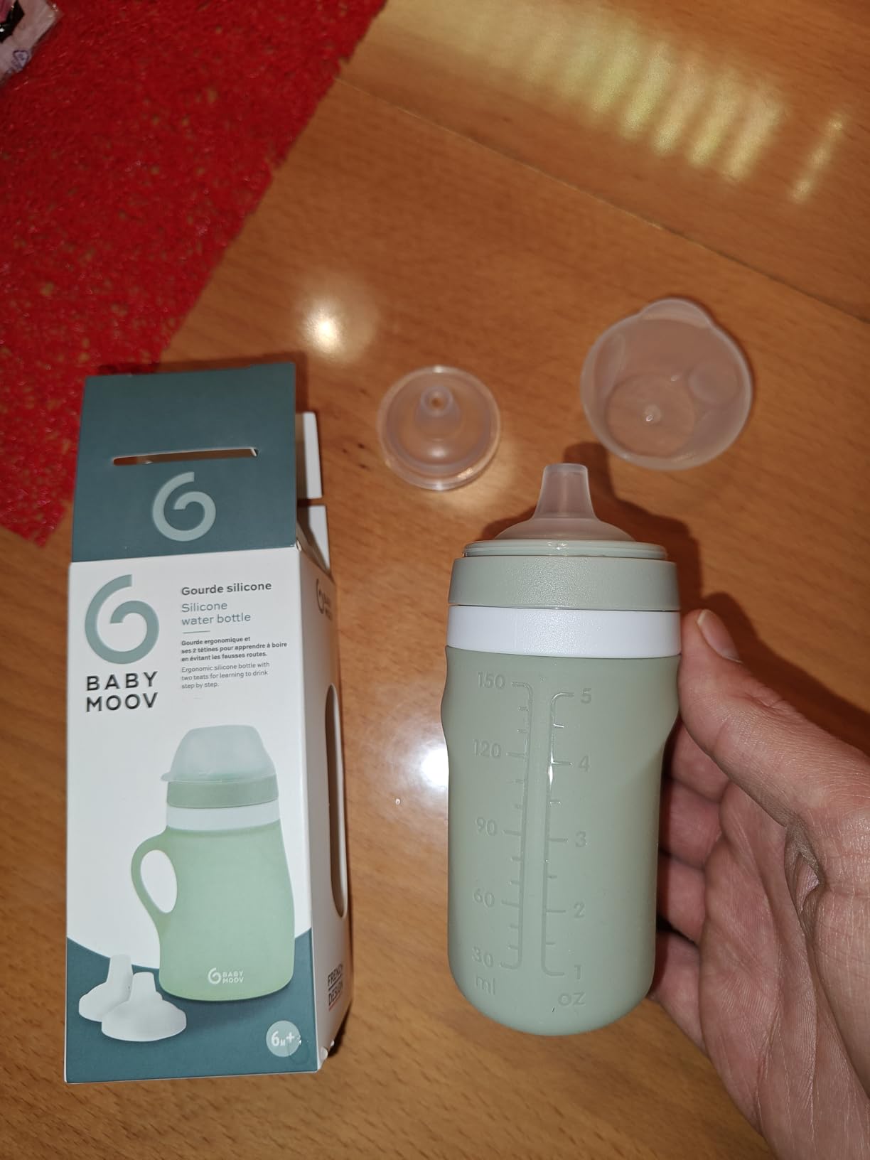 Babymoov Isy / Babybols gourde bébé 150 ml verte en silicone