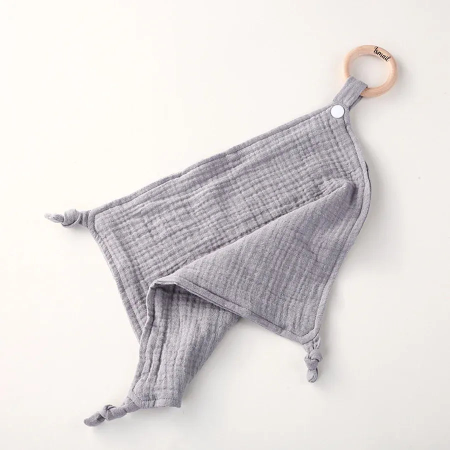 Baby-Crea Doudou personnalisé doudou serviette bleu marine en hêtre
