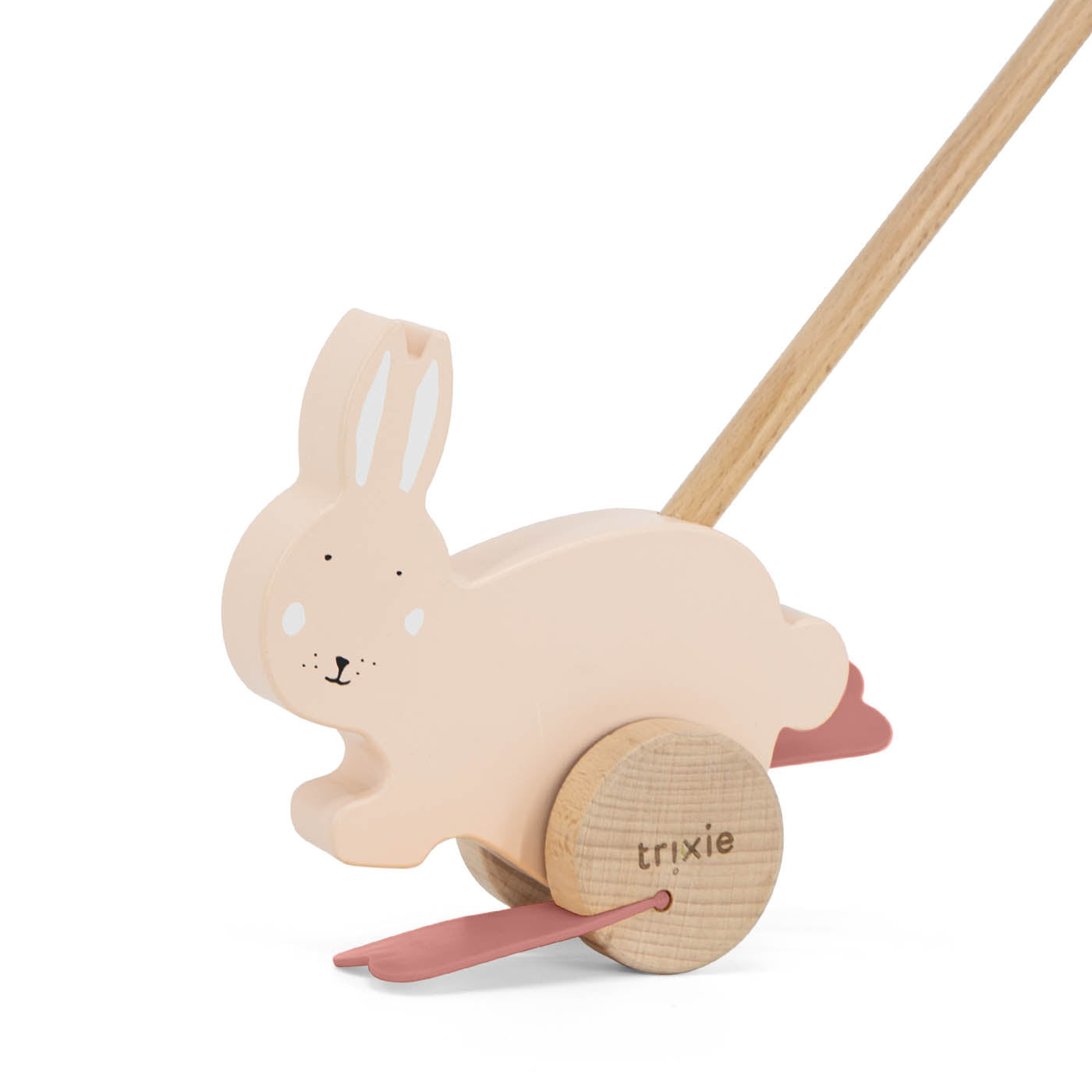 Trixie Baby Jouets à pousser et à tirer Jouet à pousser Mrs. Rabbit en bois
