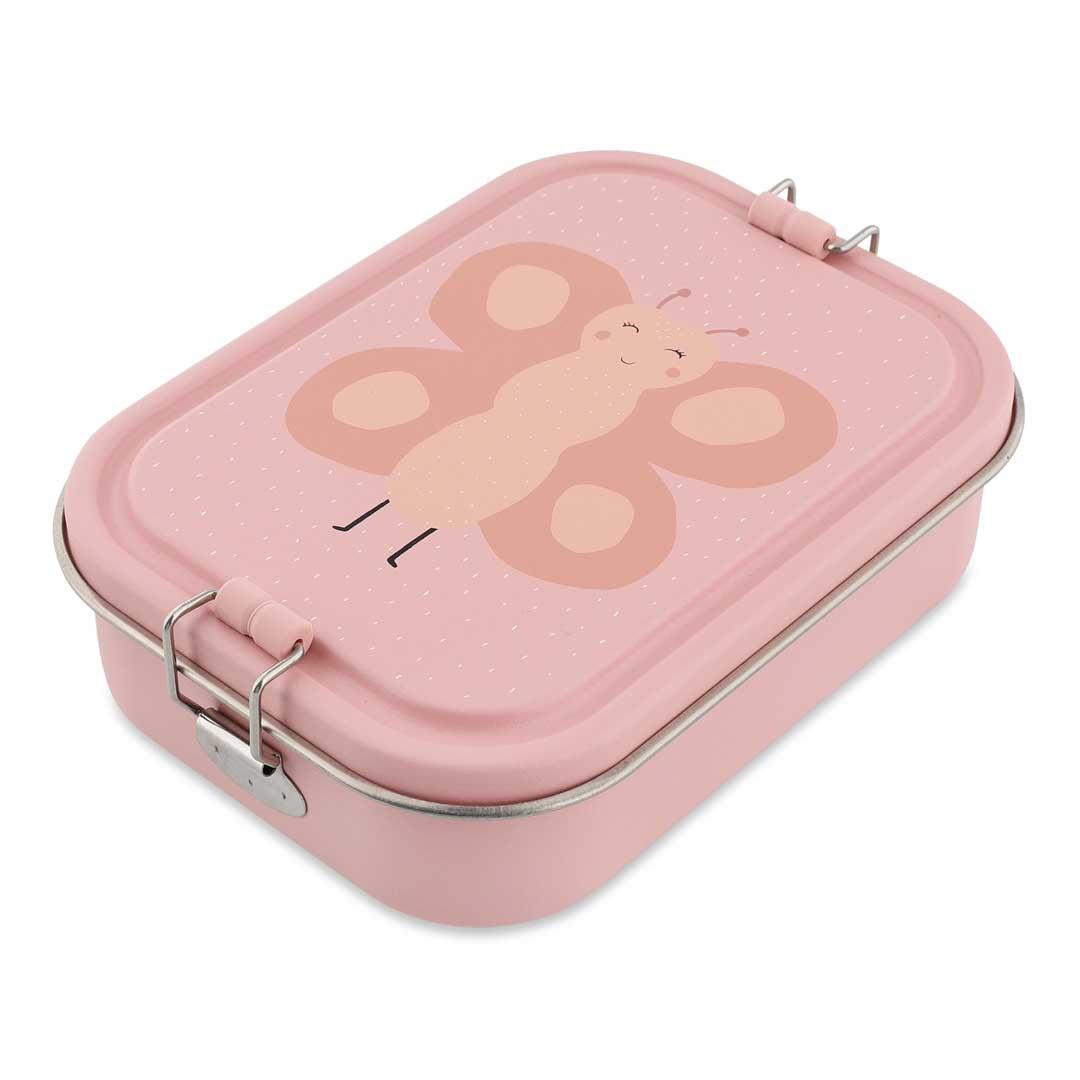 Trixie Baby Boîtes à goûter et boîtes repas Boîte repas grande Mrs. Butterfly inox