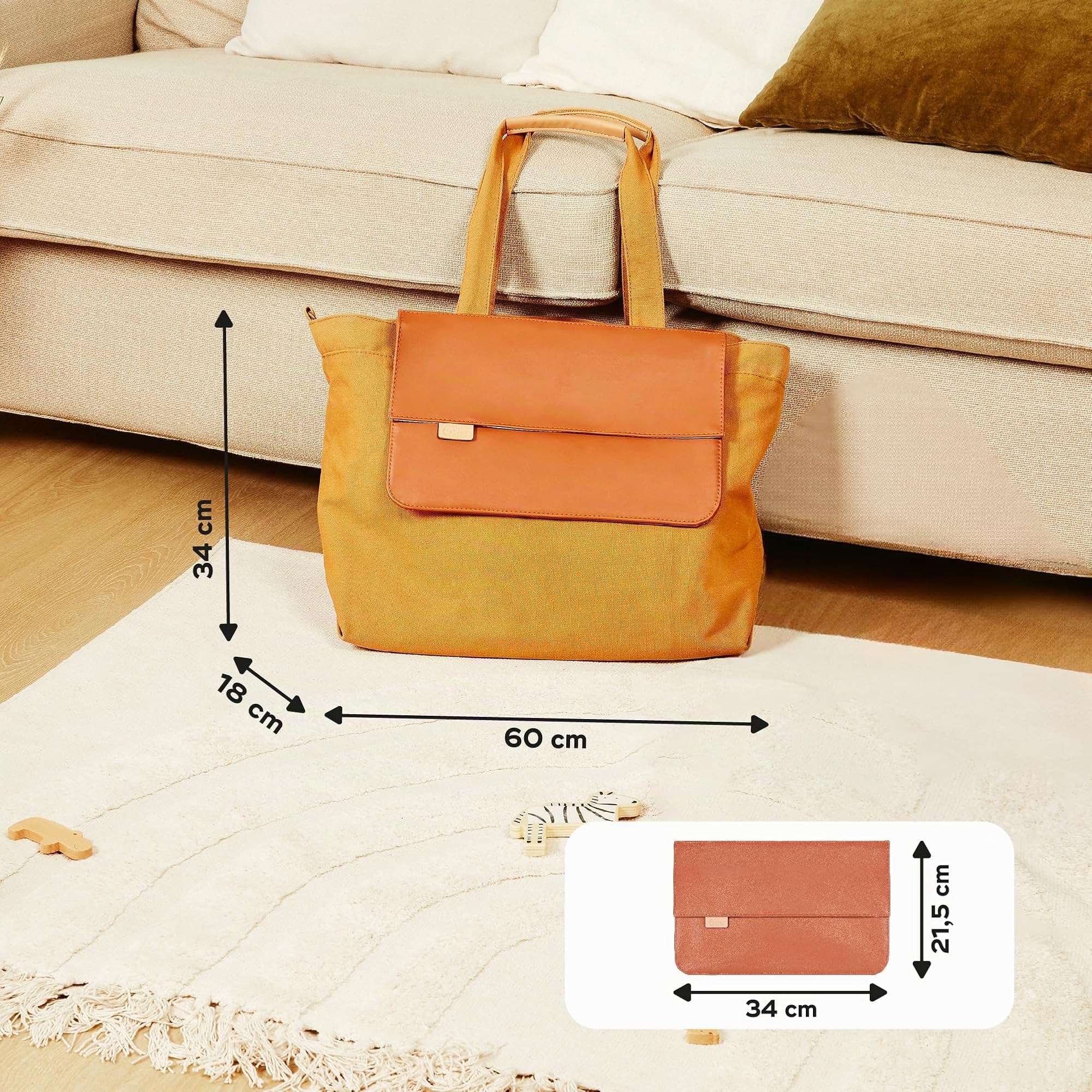 Babymoov Moov Tote Bag sac à langer 40 L Bouclettes Camel