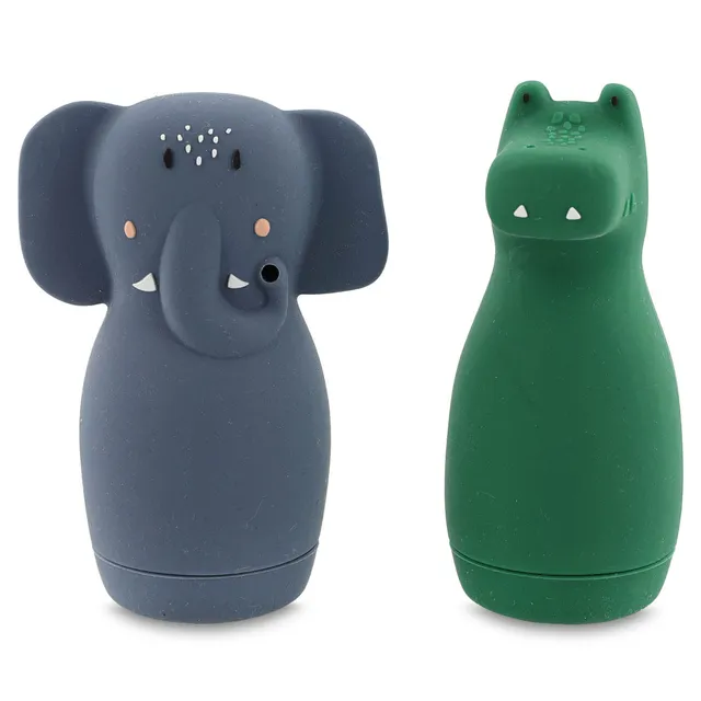 Trixie Baby Jouets de bain Mrs. Elephant & Mr. Crocodile aspergeurs
