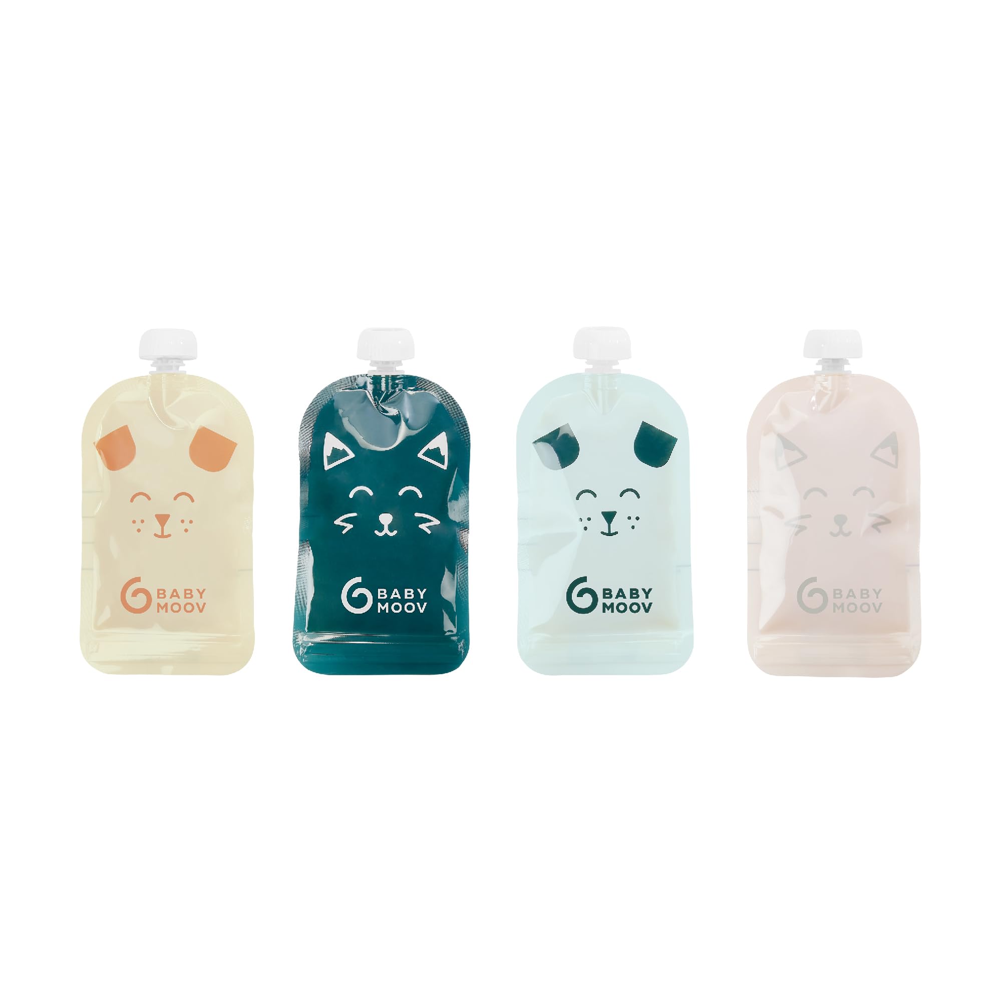 Babymoov Isy Babybols gourdes réutilisables 150 ml, lot de 20 sans BPA