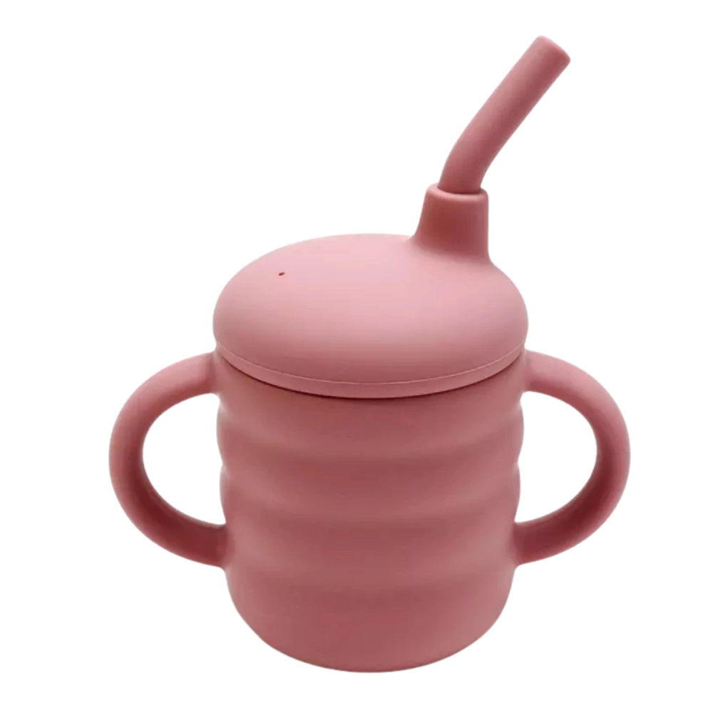 Baby-Crea Vaisselle Bébé tasse d’apprentissage rouge tomette anti-fuite