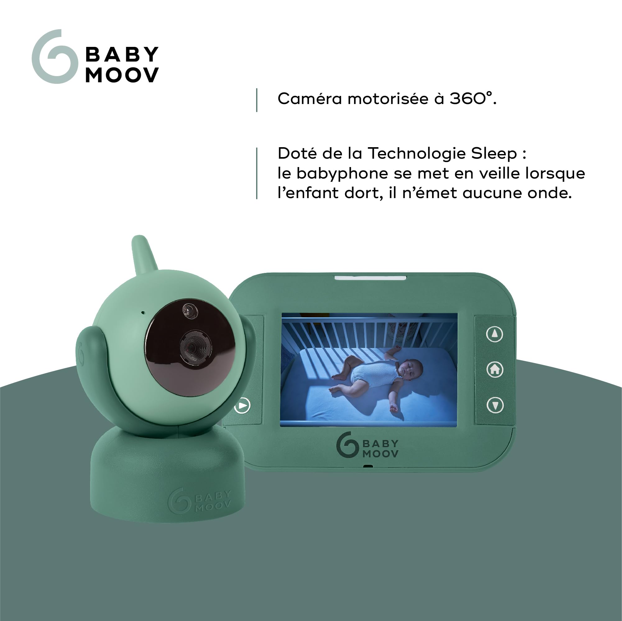 Babymoov YOO Twist babyphone vidéo caméra motorisée 360° écran 3,5 pouces