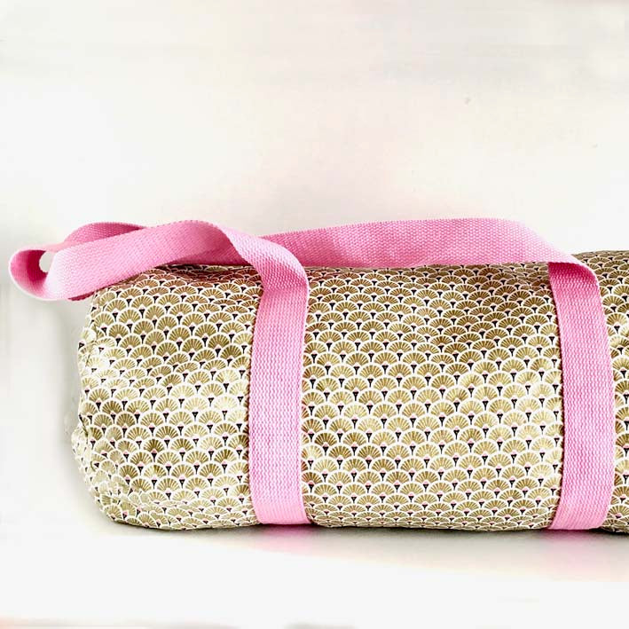 PIOLOU Le Sac Sac polochon rose doré imperméable