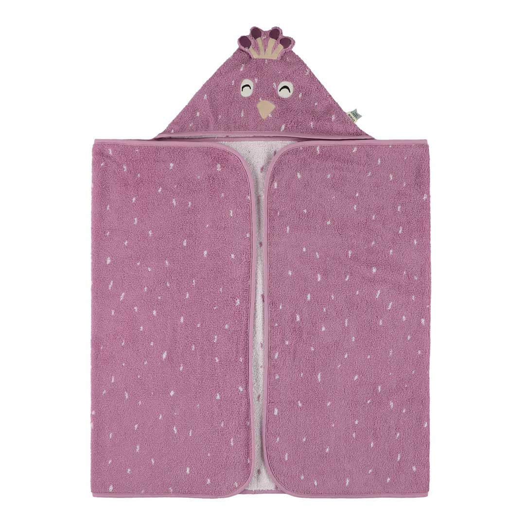 Trixie Baby Capes de bain Mrs. Peacock cape de bain 70 x 130 cm coton bio