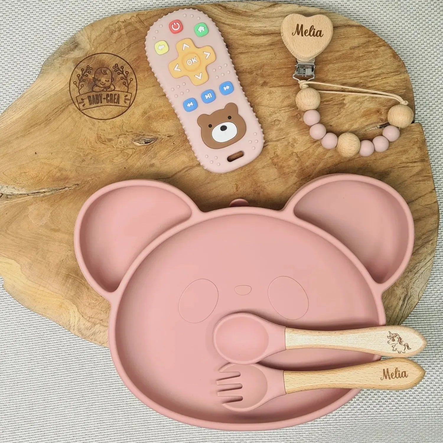 Baby-Crea Coffret naissance personnalisé coffret bébé rose pâle