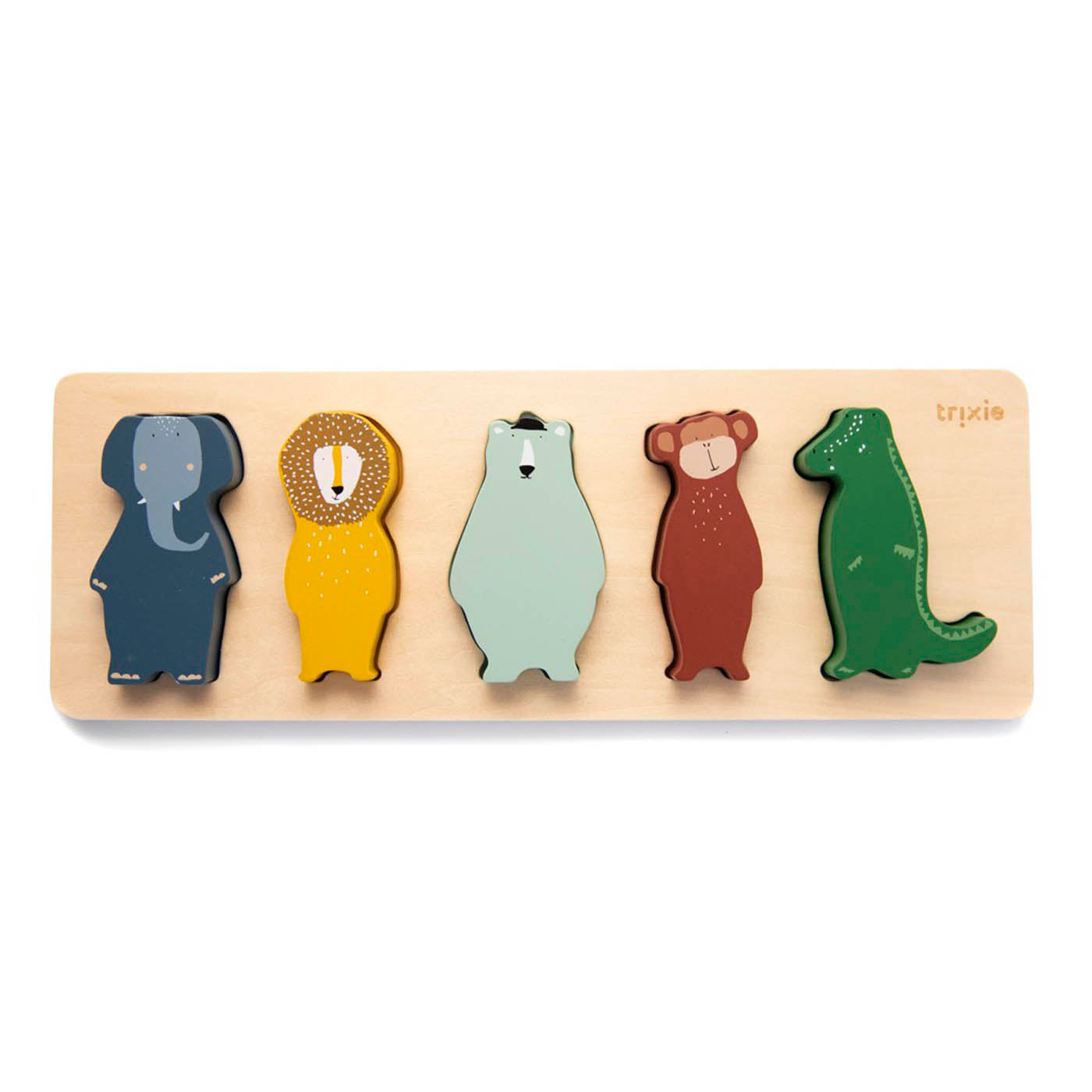 Trixie Baby Jeux, puzzles & livres puzzle de formes en bois animaux FSC