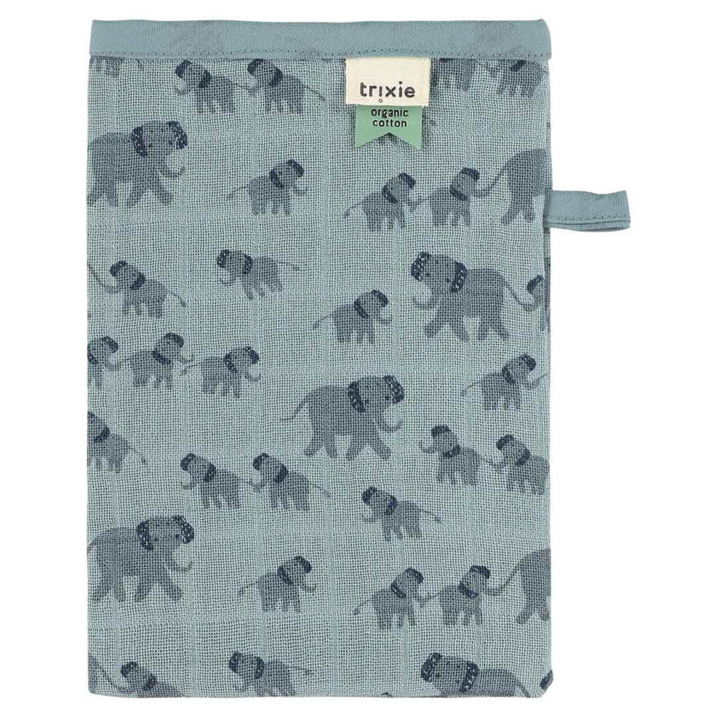 Trixie Baby Gants de toilette Enchanting Elephant mousseline lot de 3