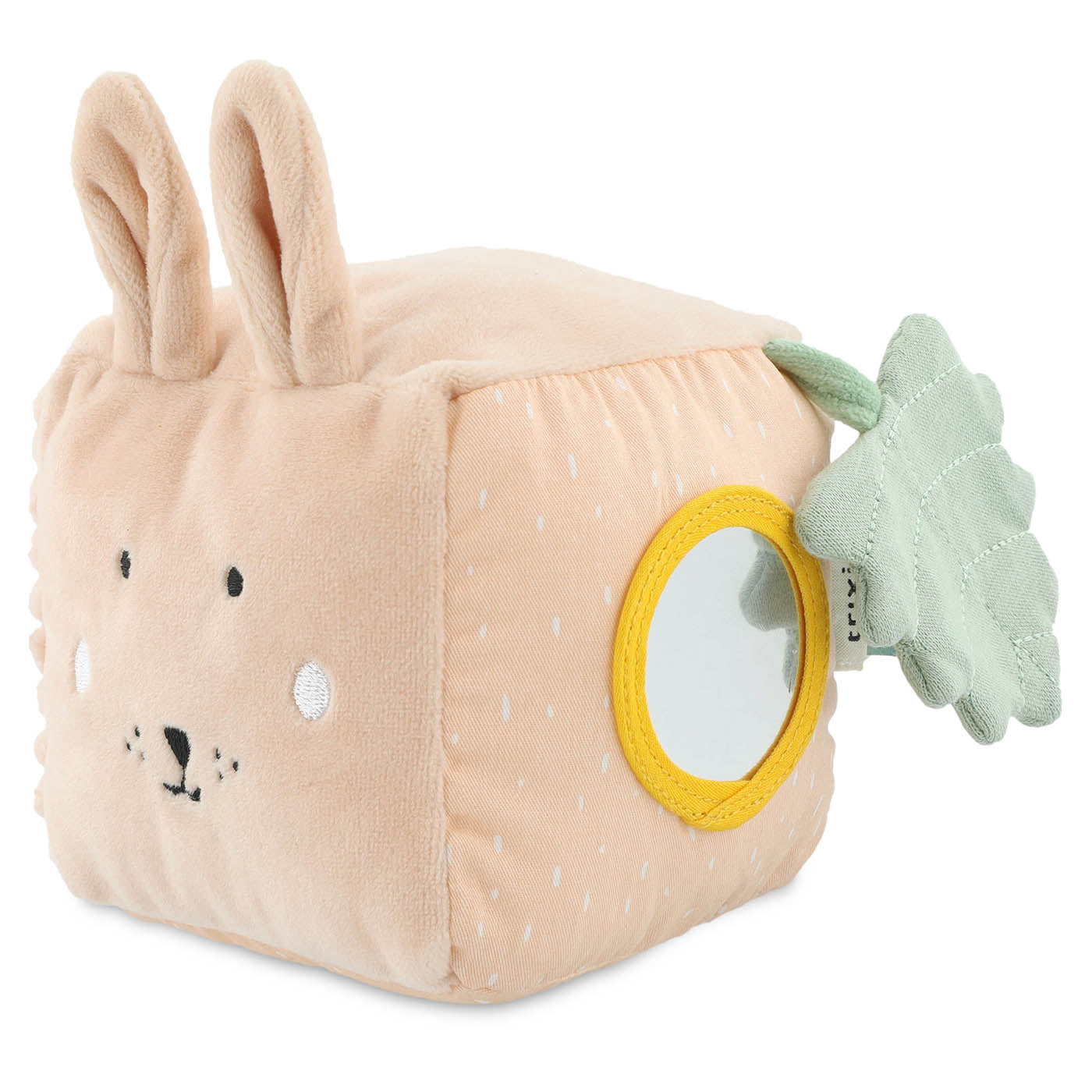 Trixie Baby Jouets d'activités Cube d’activités - Mrs. Rabbit cube sensoriel